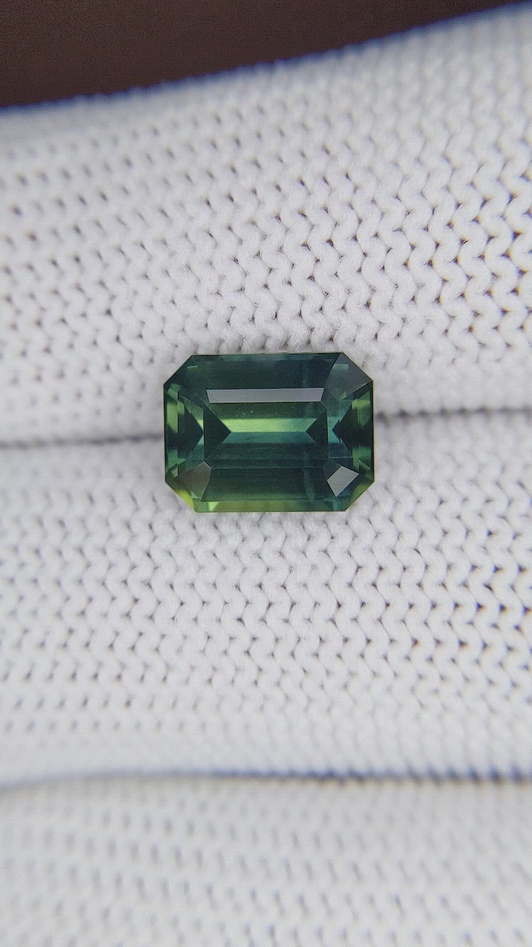 4.07 Ct. Bluish Green Sapphire from Madagascar Size Video