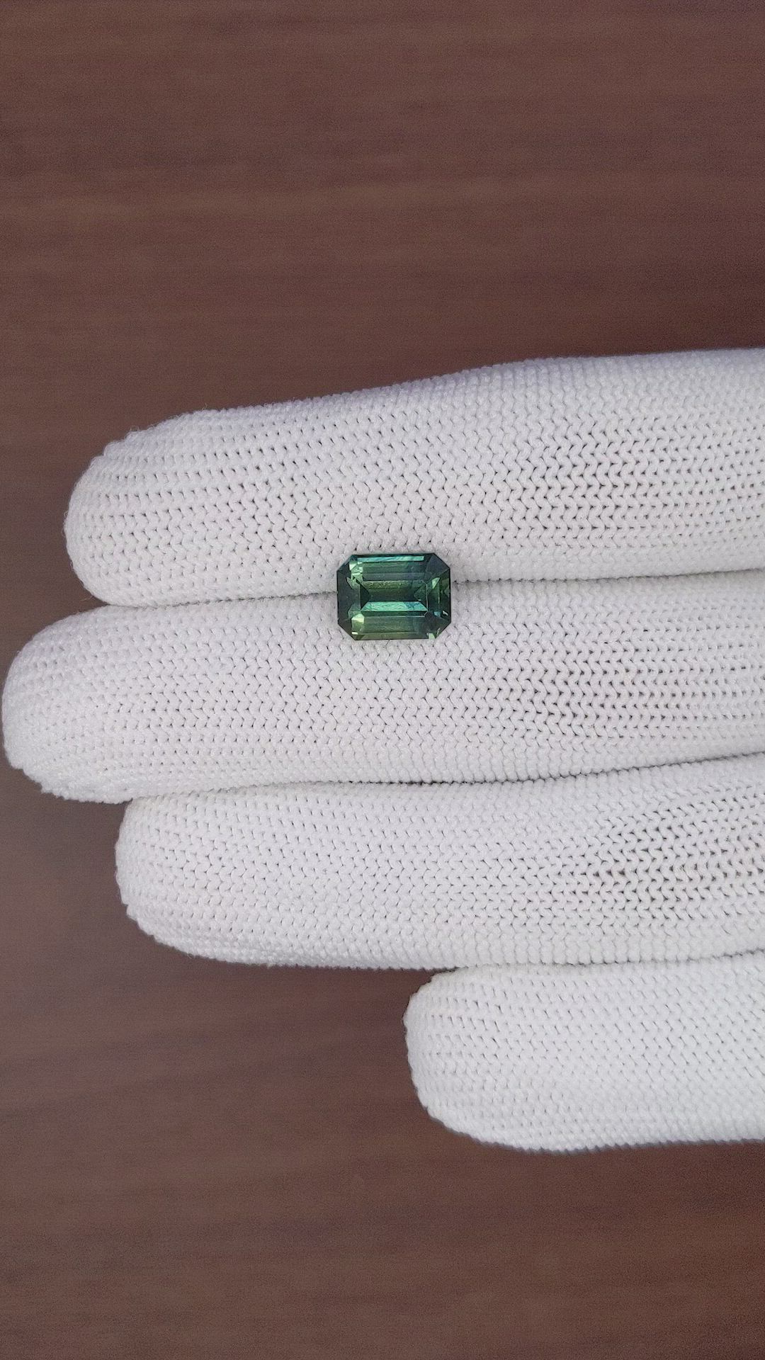 4.07 Ct. Bluish Green Sapphire from Madagascar Size Video