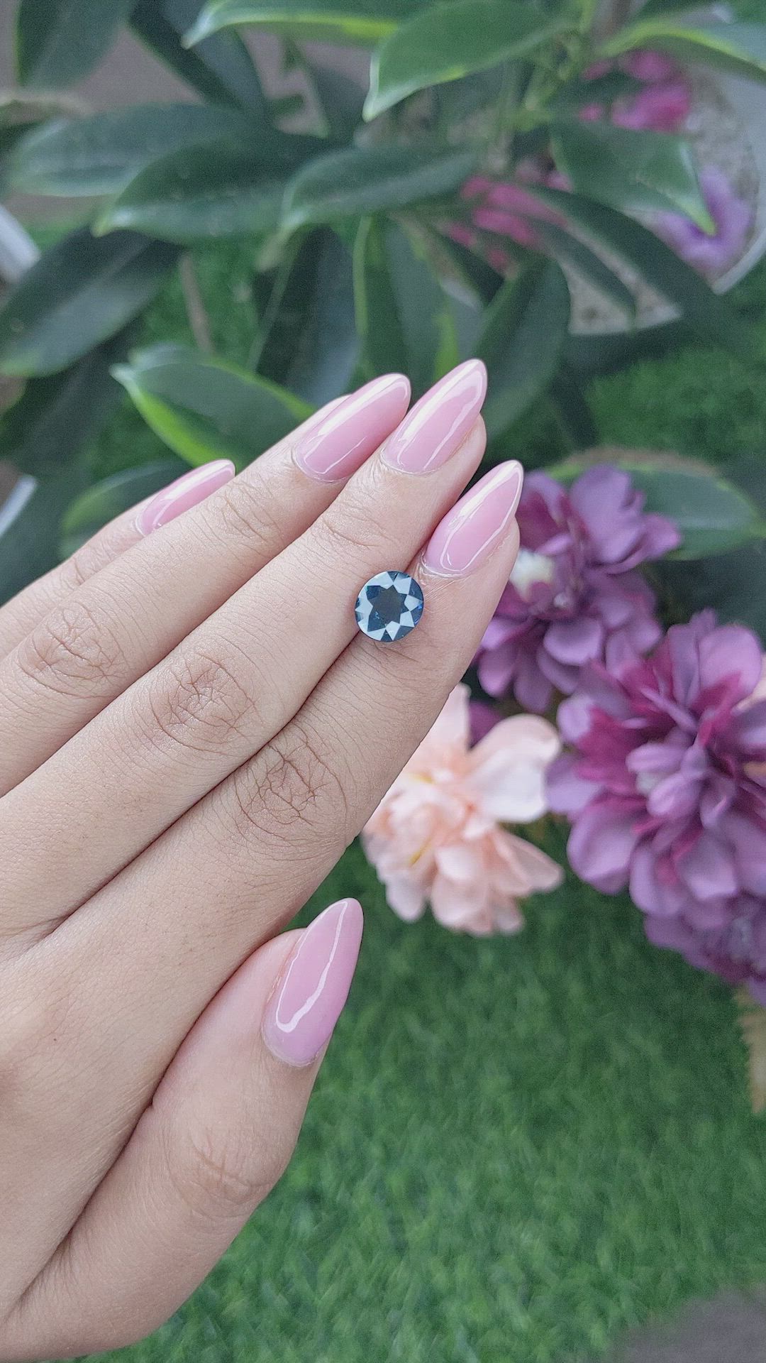 3.01 Ct. Greenish Blue Sapphire from Madagascar Size Video