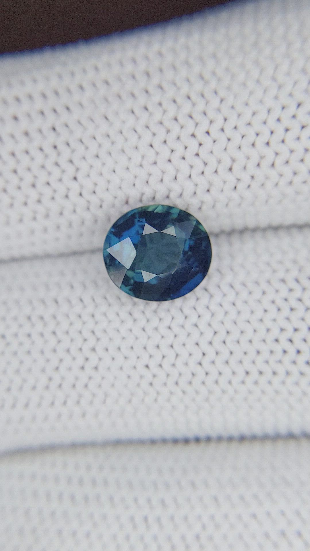 3.01 Ct. Greenish Blue Sapphire from Madagascar Size Video