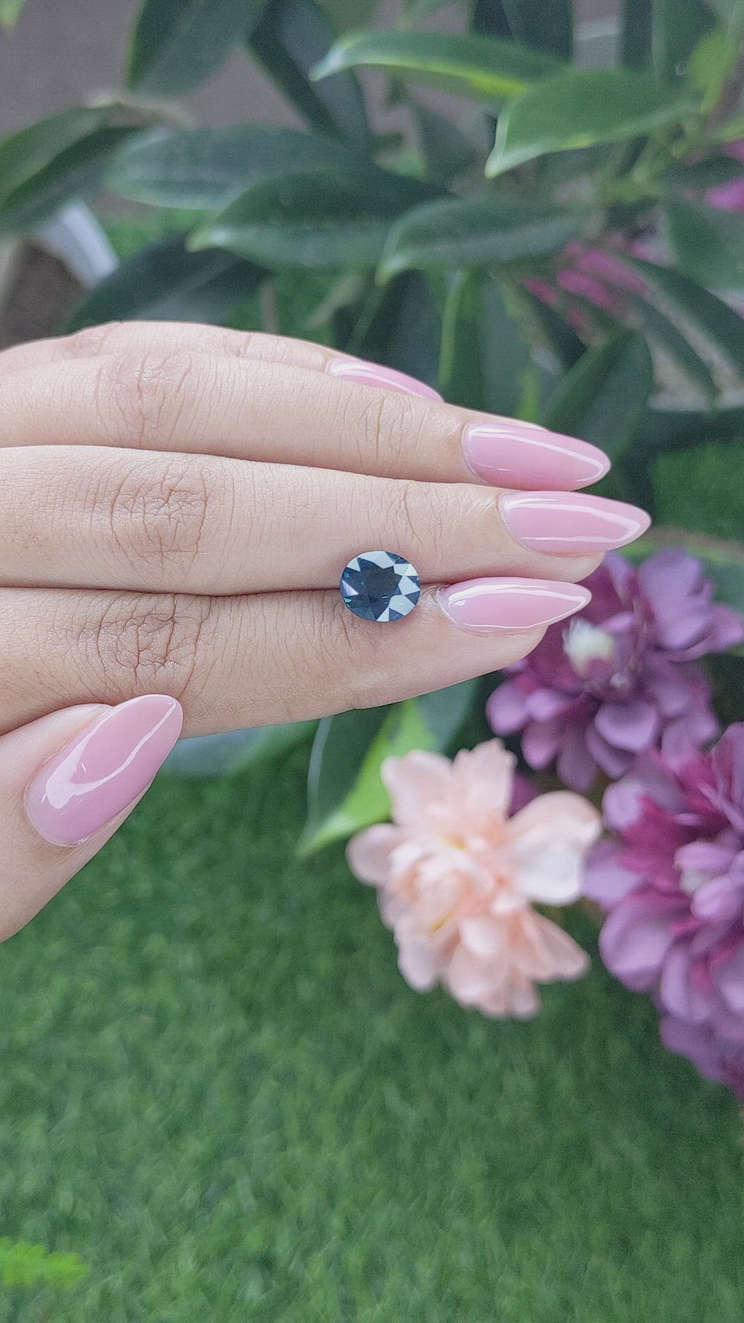 3.01 Ct. Greenish Blue Sapphire from Madagascar Size Video