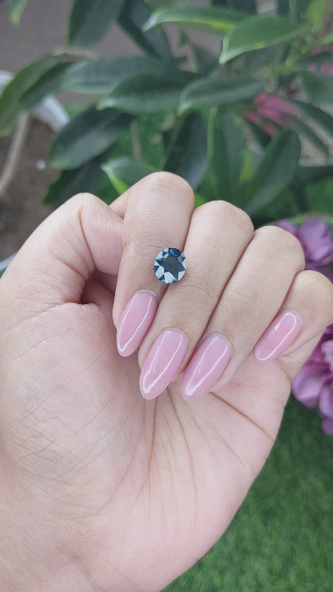 3.01 Ct. Greenish Blue Sapphire from Madagascar Size Video