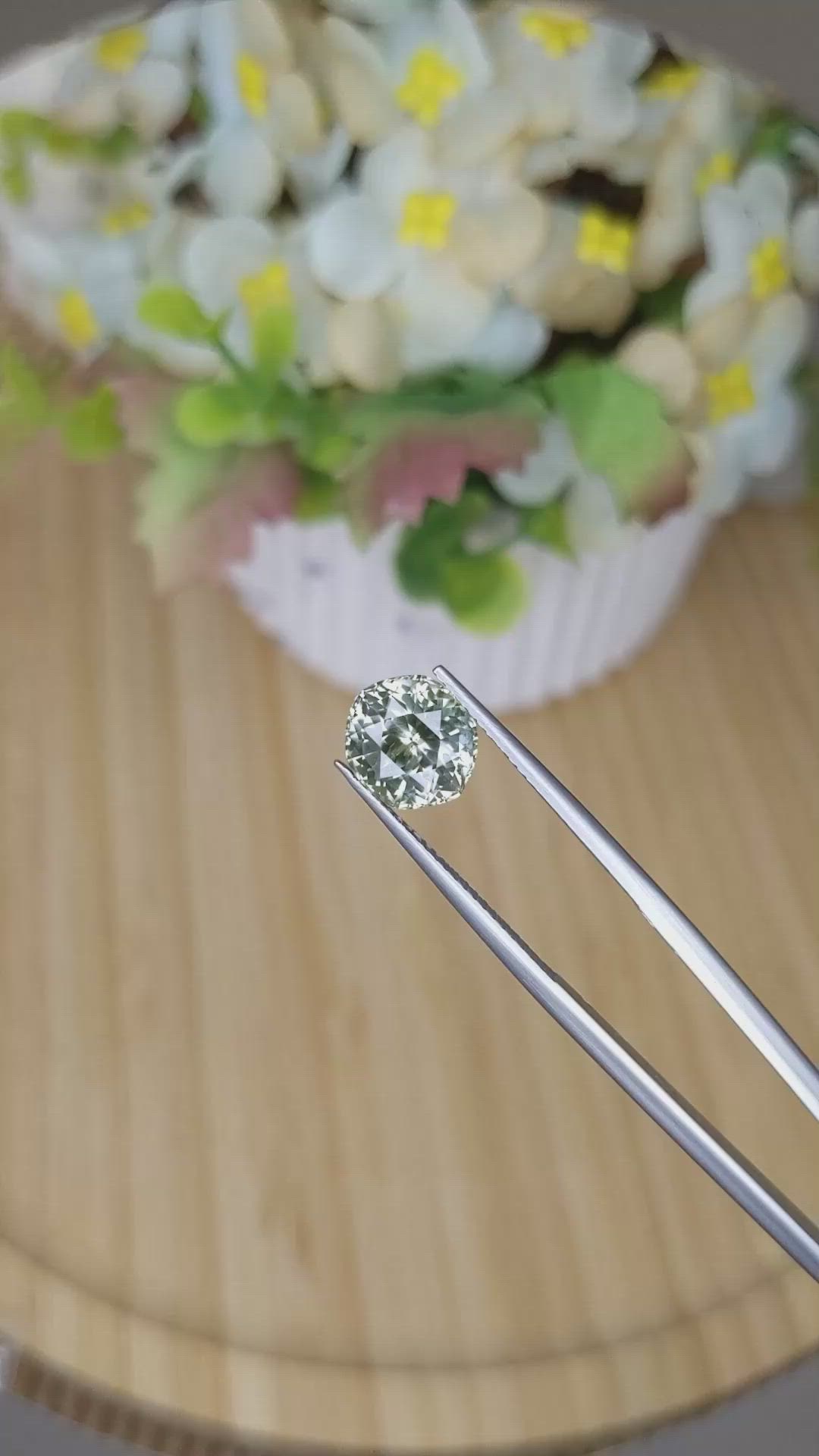 3.54 Ct. Green Sapphire from Montana Size Video