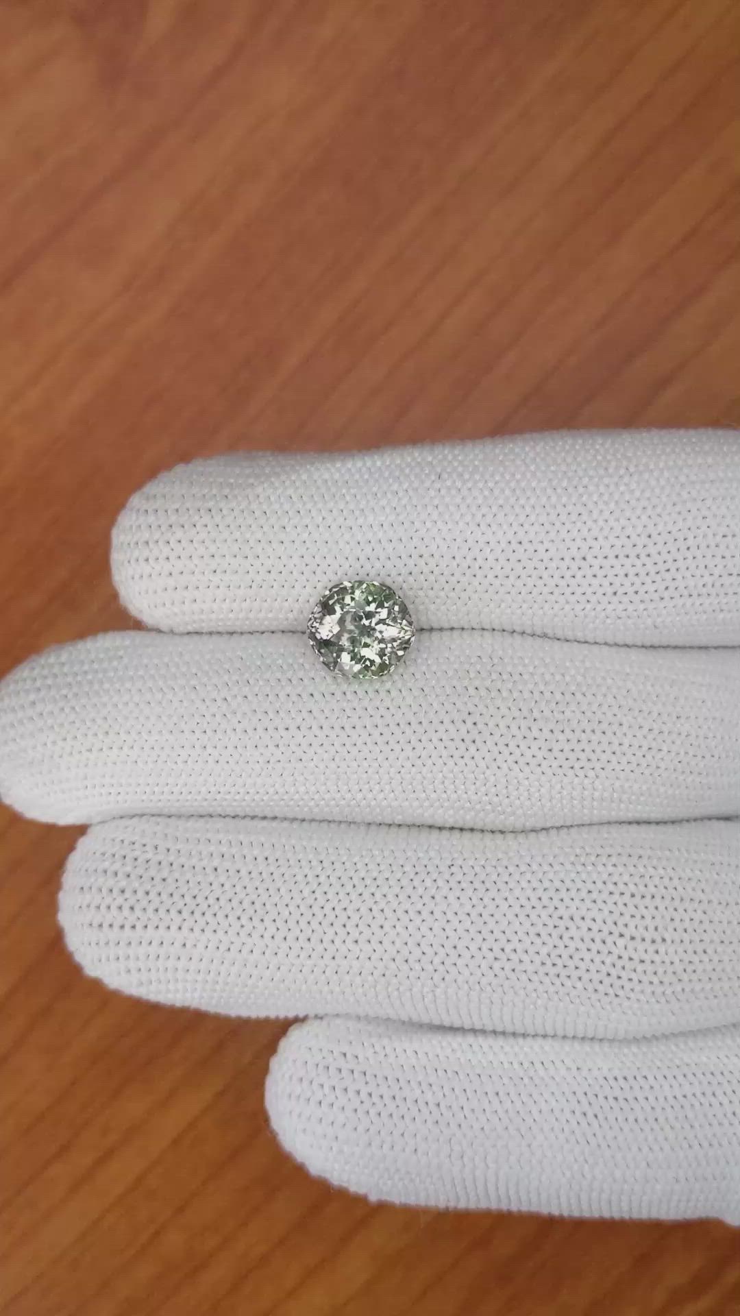 3.54 Ct. Green Sapphire from Montana Size Video