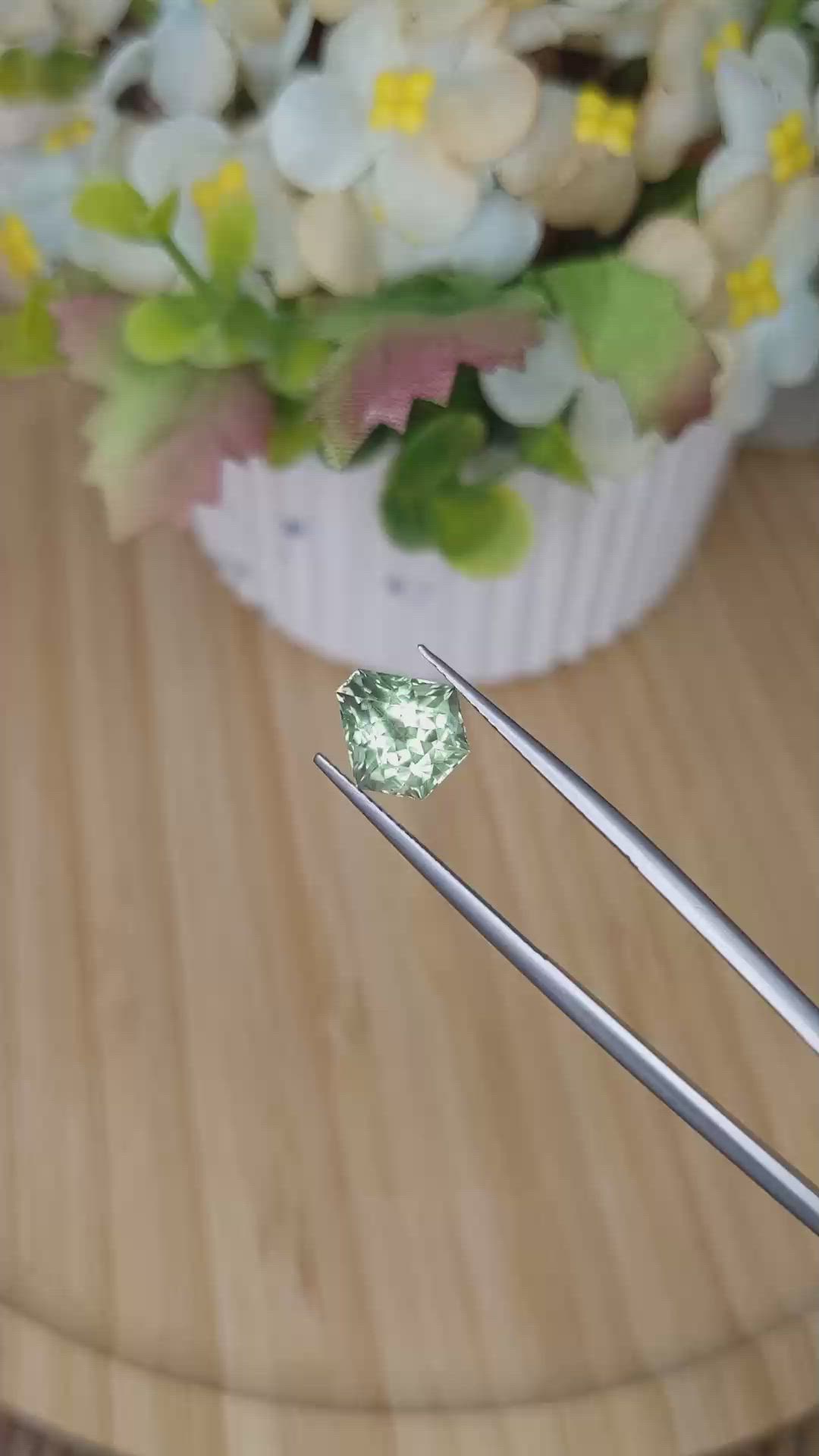 2.96 Ct. Green Sapphire from Montana Size Video
