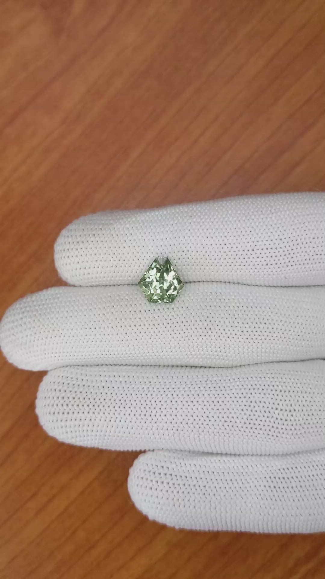2.96 Ct. Green Sapphire from Montana Size Video