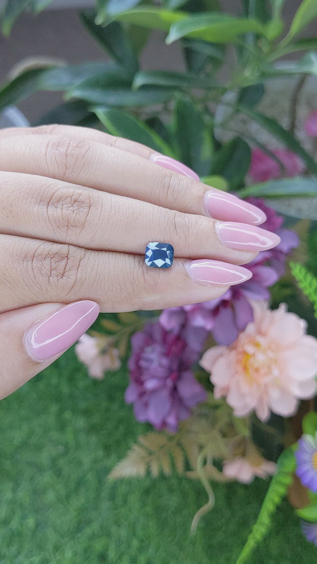 1.85 Ct. Greenish Blue Sapphire from Tanzania Size Video