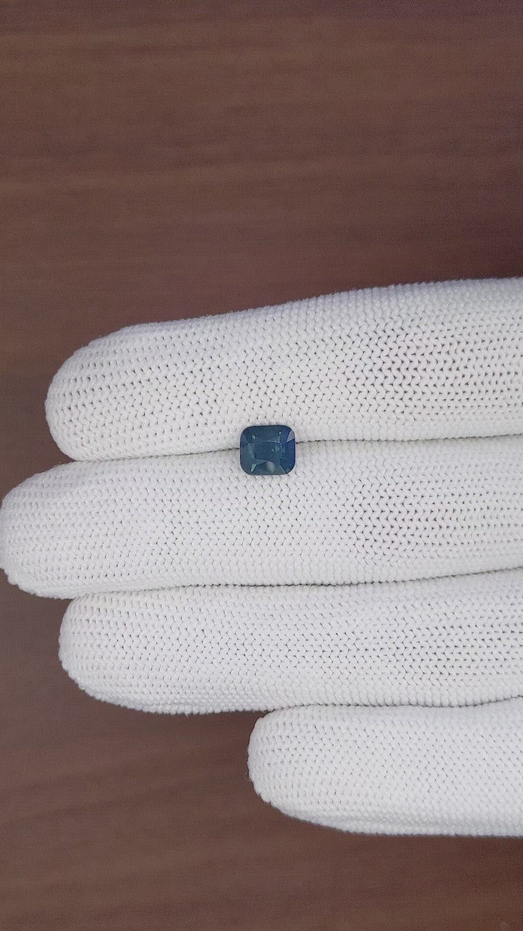 1.85 Ct. Greenish Blue Sapphire from Tanzania Size Video