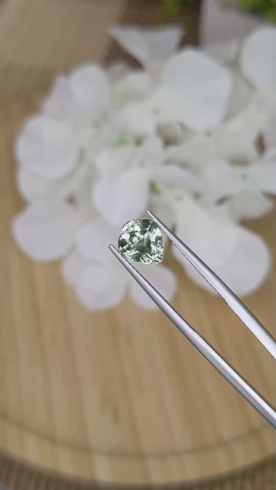 2.38 Ct. Green Sapphire from Montana Size Video