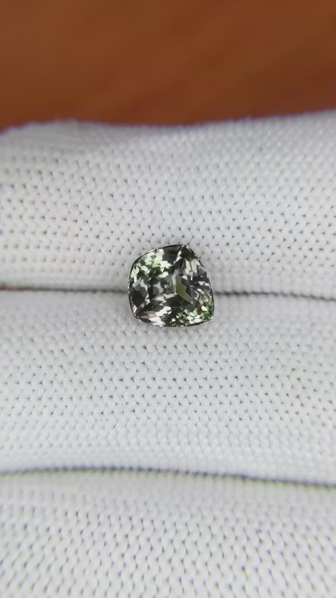 2.38 Ct. Green Sapphire from Montana Size Video