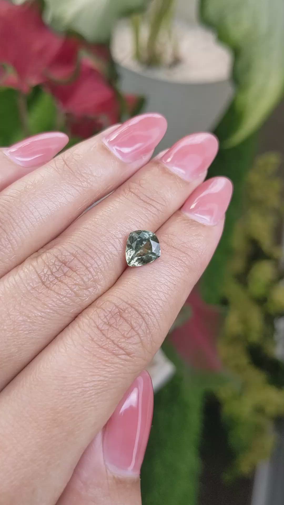 2.38 Ct. Green Sapphire from Montana Size Video
