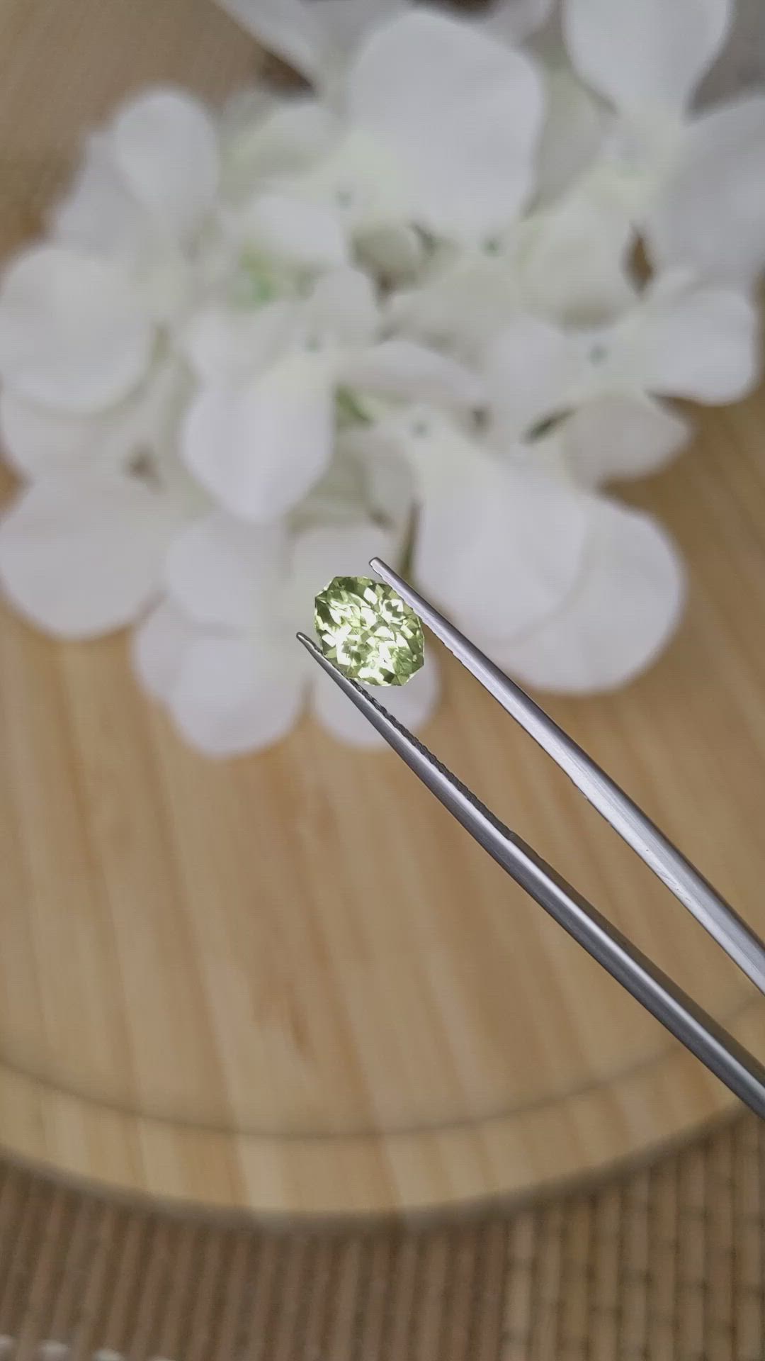 2.02 Ct. Yellowish Green Sapphire from Montana Size Video