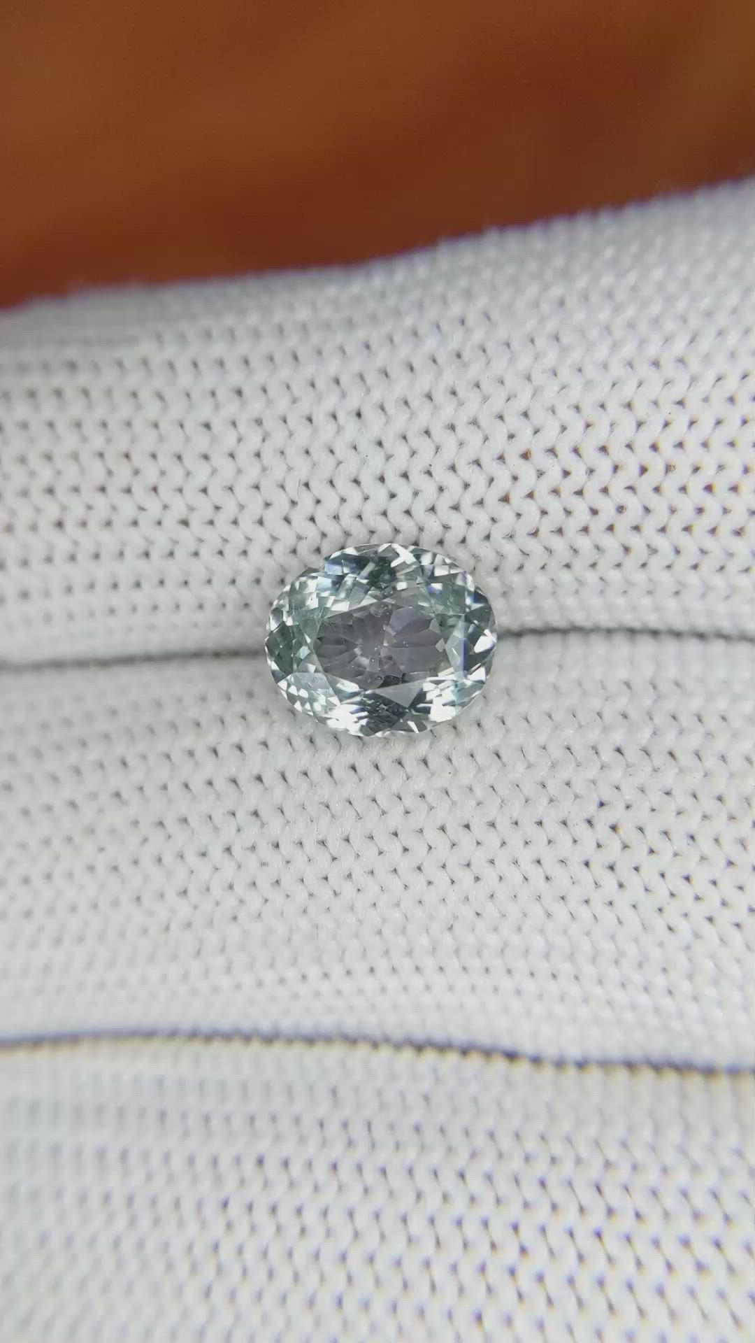 2.63 Ct. Greyish Blue Sapphire from Montana Size Video