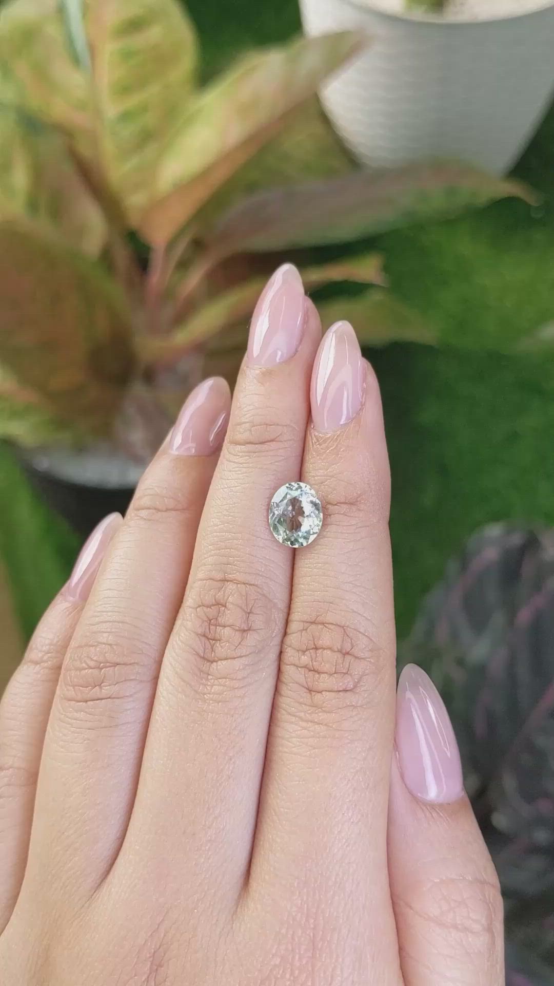 2.63 Ct. Greyish Blue Sapphire from Montana Size Video