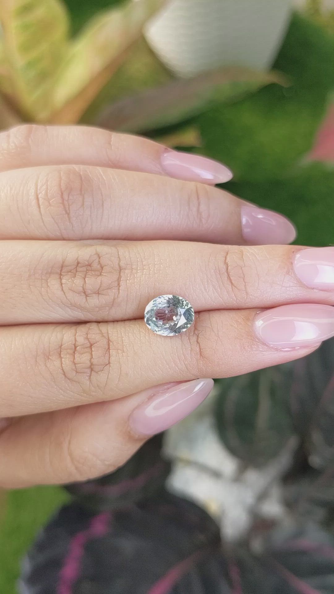 2.63 Ct. Greyish Blue Sapphire from Montana Size Video