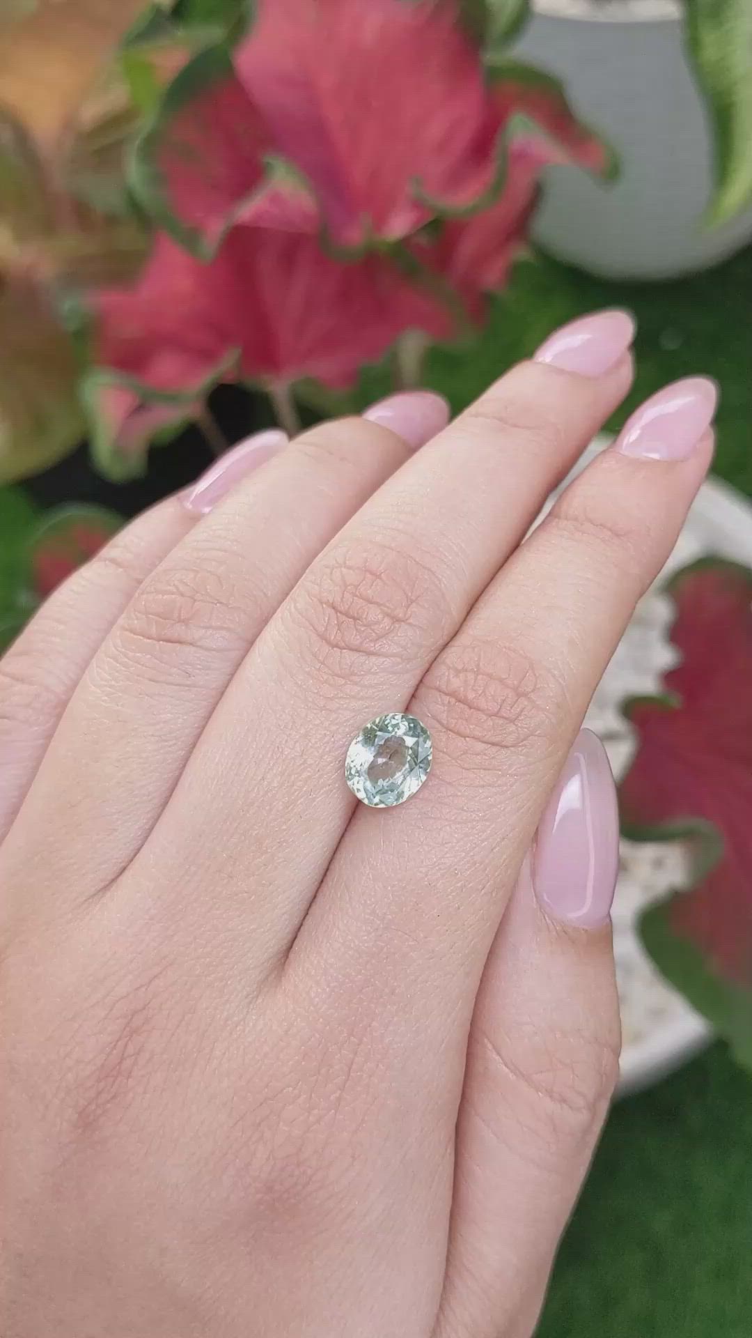 2.63 Ct. Greyish Blue Sapphire from Montana Size Video