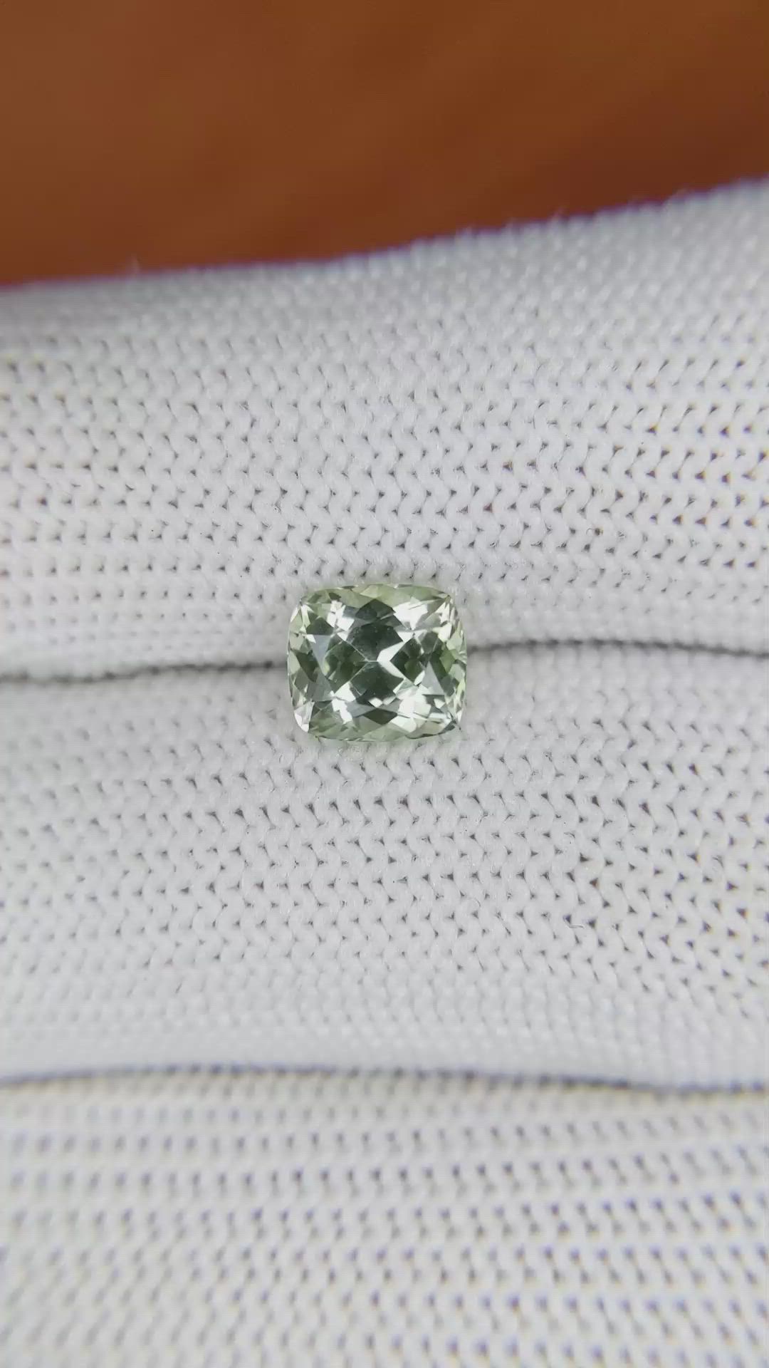 1.83 Ct. Green Sapphire from Montana Size Video