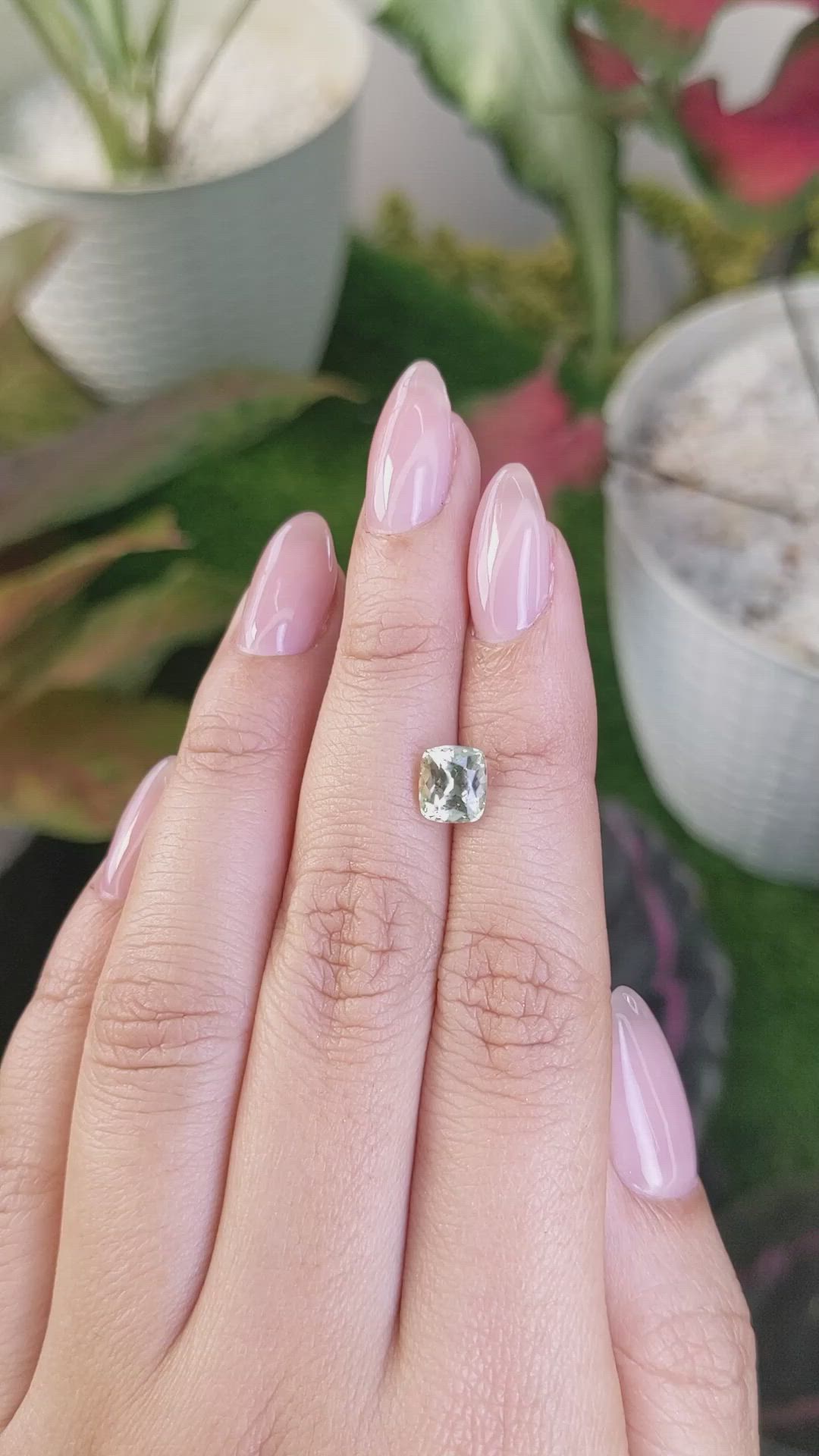 1.83 Ct. Green Sapphire from Montana Size Video