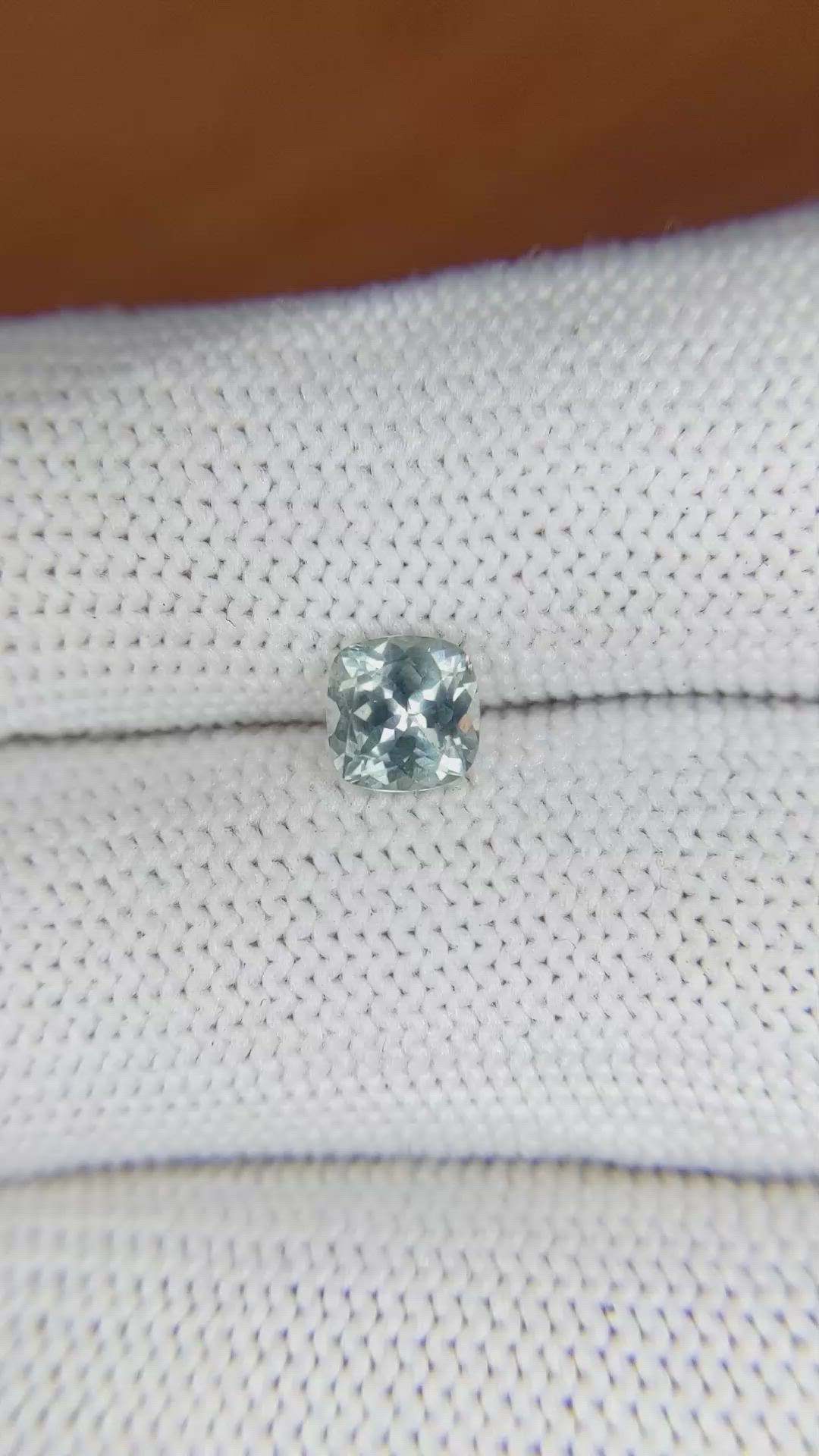 0.92 Ct. Greyish Blue Sapphire from Montana Size Video