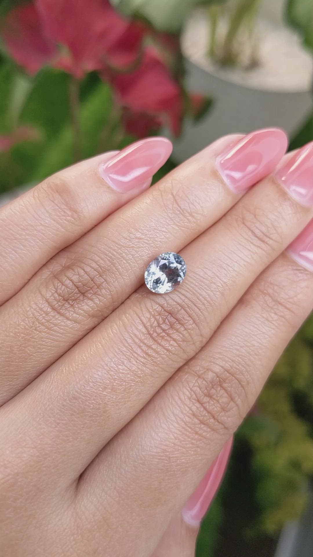 2.39 Ct. Greenish Blue Sapphire from Montana Size Video