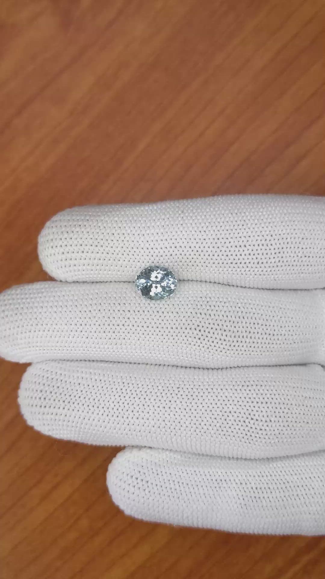 2.39 Ct. Greenish Blue Sapphire from Montana Size Video