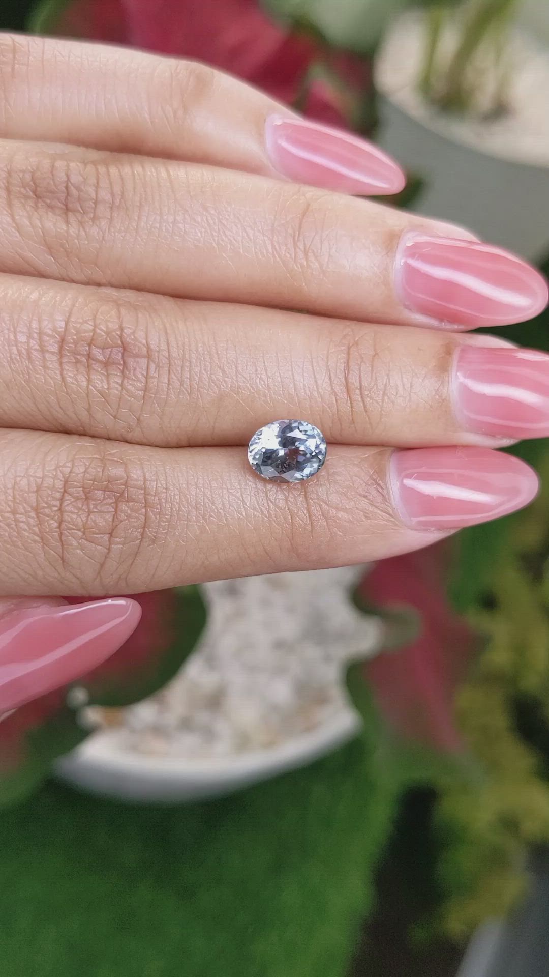 2.39 Ct. Greenish Blue Sapphire from Montana Size Video