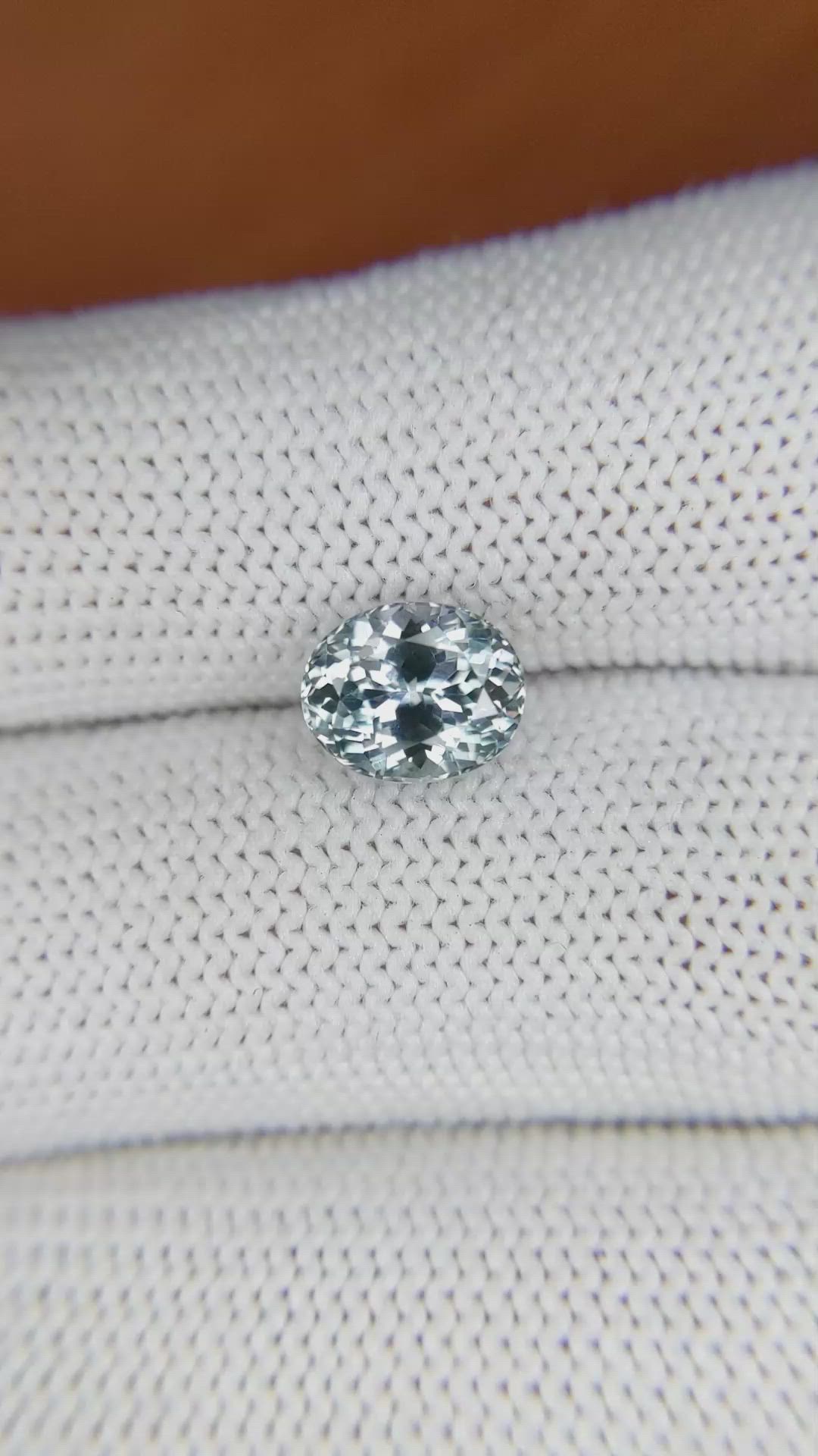2.39 Ct. Greenish Blue Sapphire from Montana Size Video