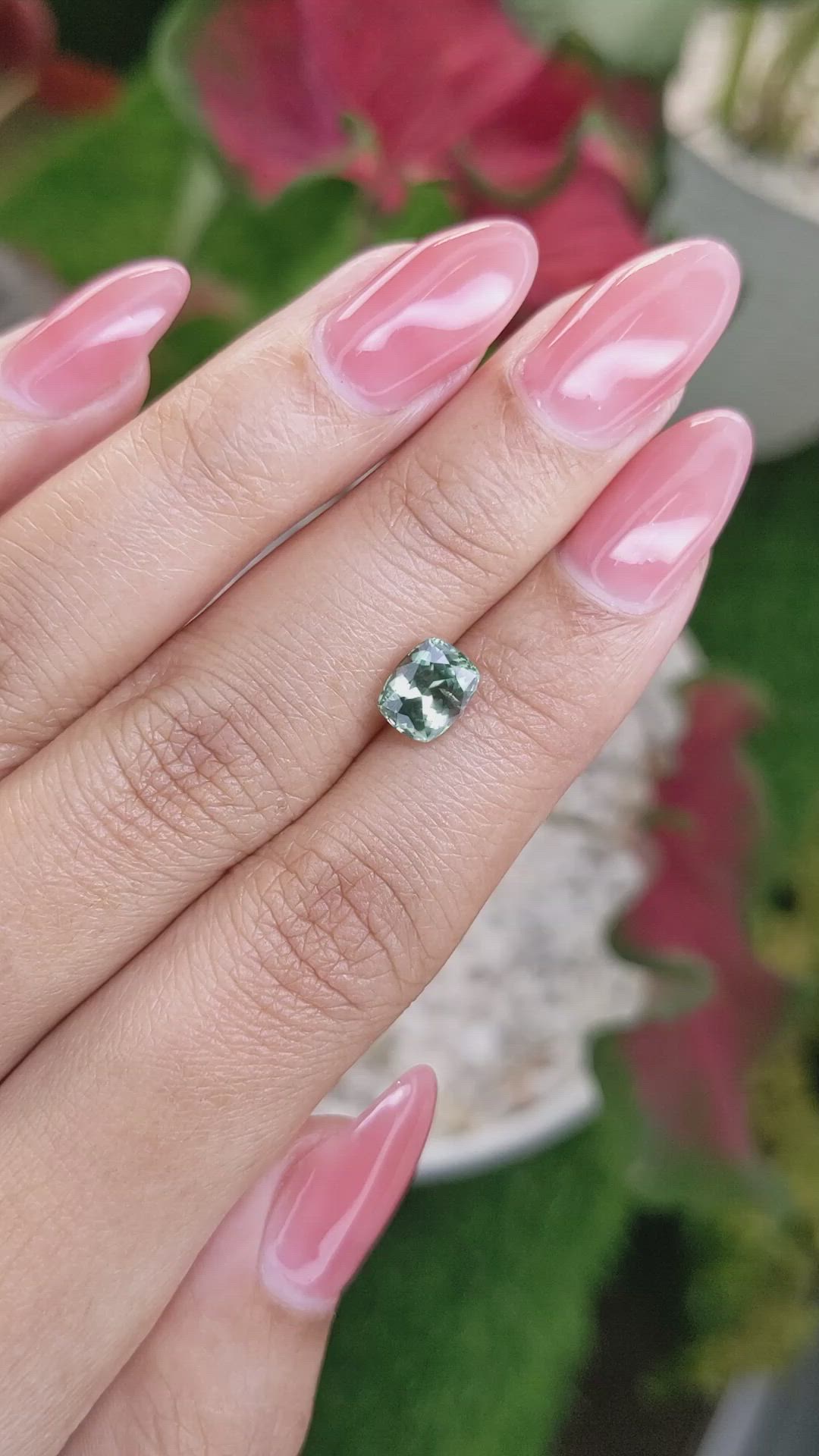 1.74 Ct. Green Sapphire from Montana Size Video