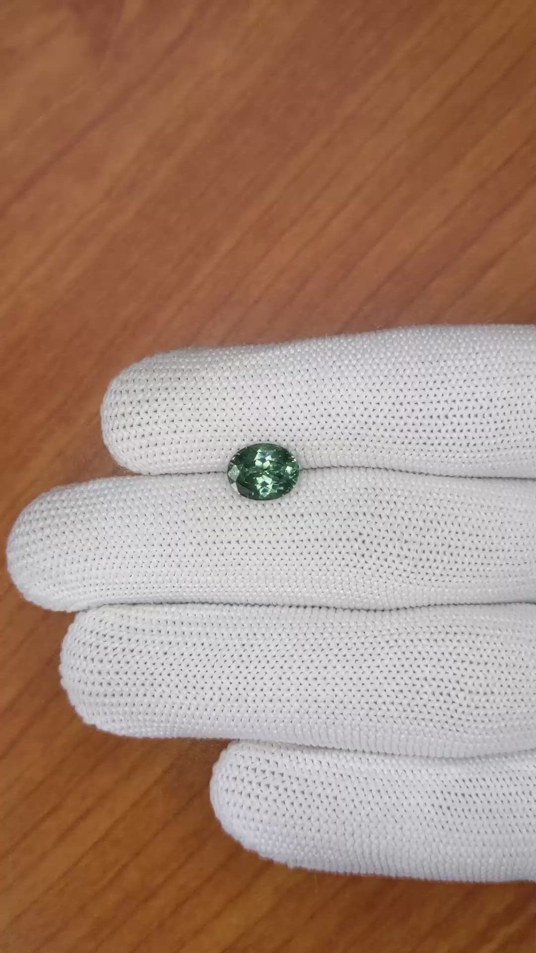 2.26 Ct. Bluish Green Sapphire from Montana Size Video