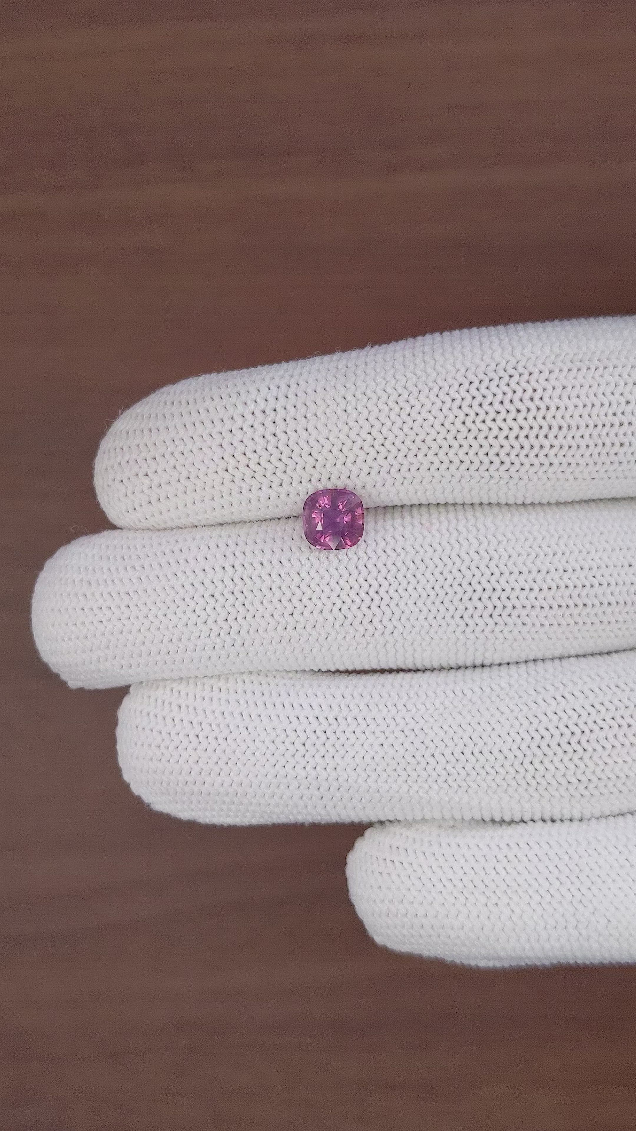 1.52 Ct. Purplish Pink Sapphire from Madagascar Size Video