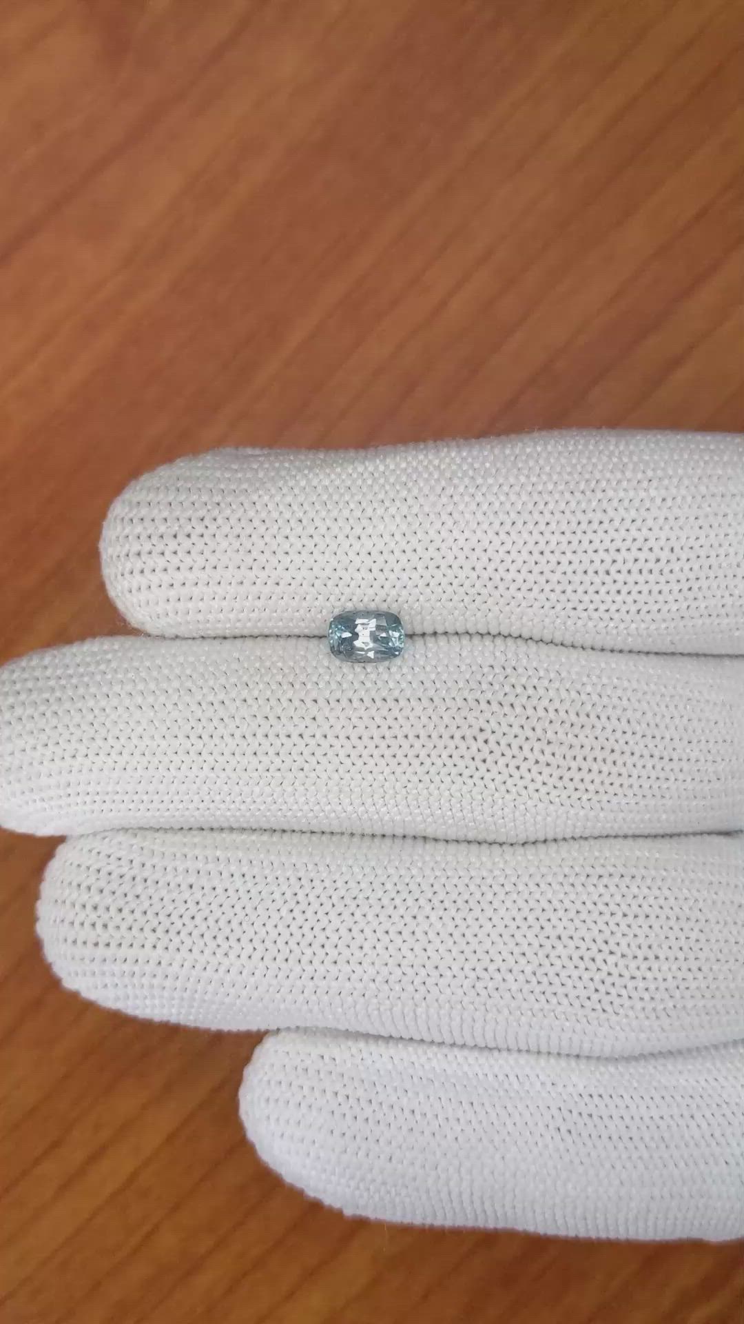 0.89 Ct. Greyish Blue Sapphire from Montana Size Video