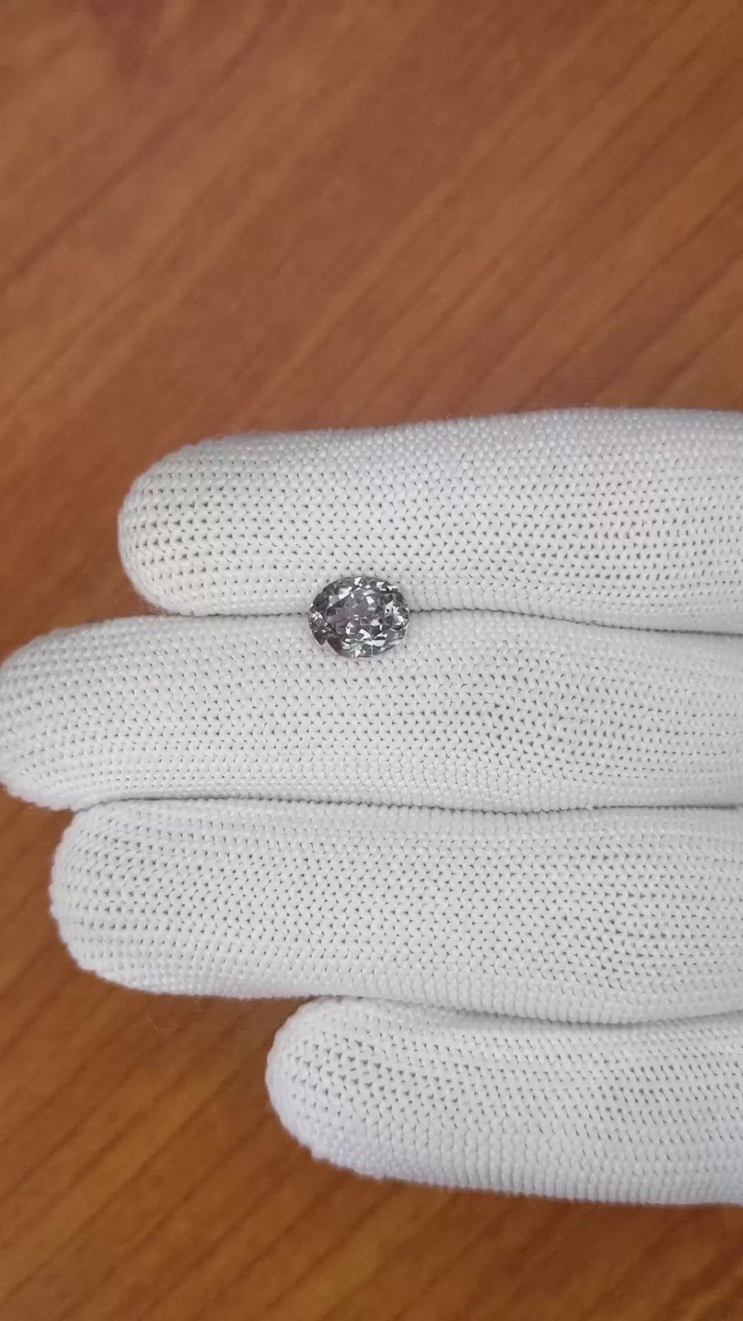 1.91 Ct. Grey Sapphire from Montana Size Video