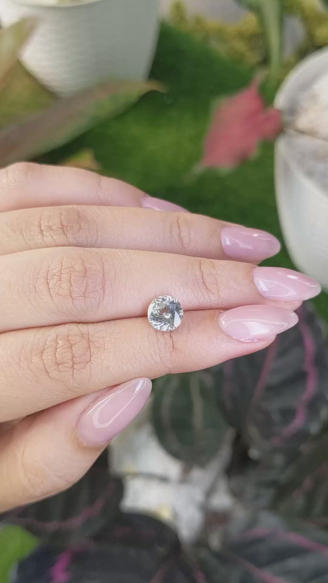 2.16 Ct. Greyish Blue Sapphire from Montana Size Video