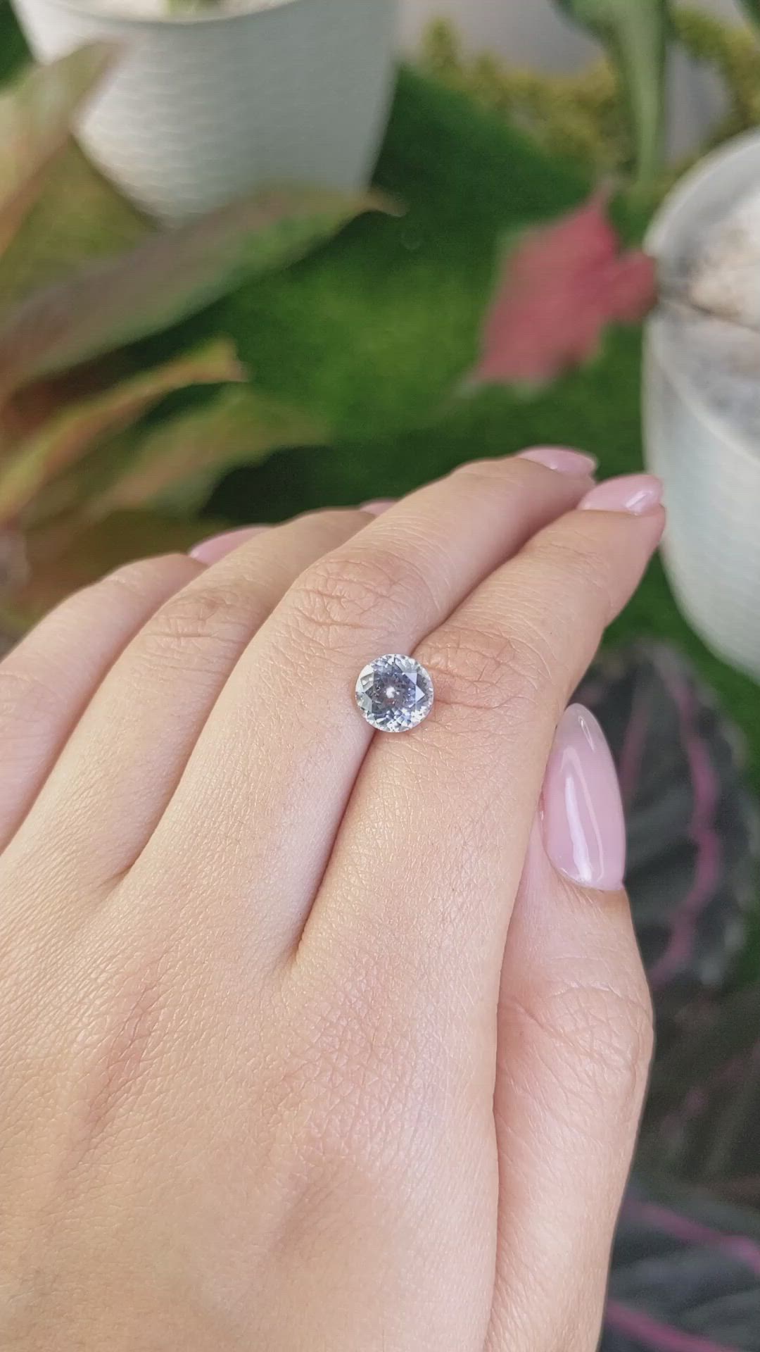 2.16 Ct. Greyish Blue Sapphire from Montana Size Video