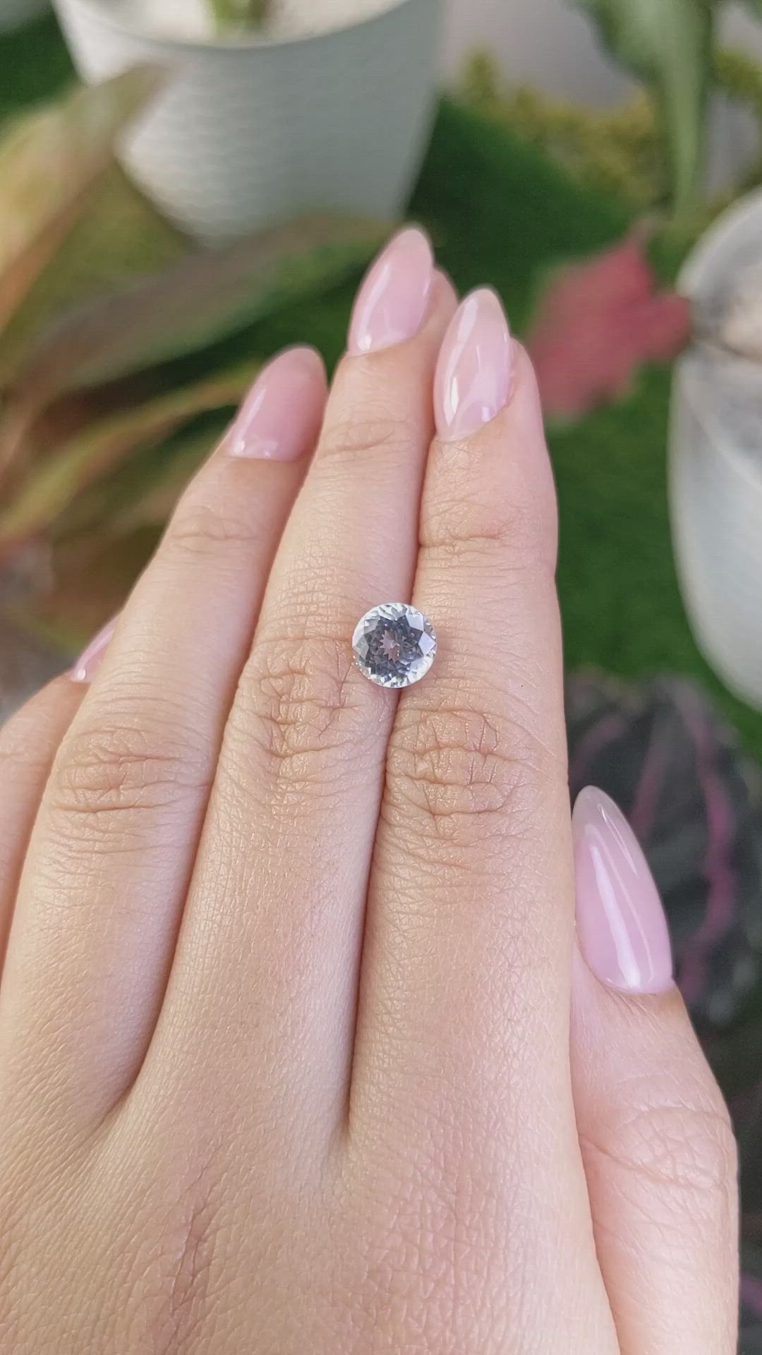 2.16 Ct. Greyish Blue Sapphire from Montana Size Video