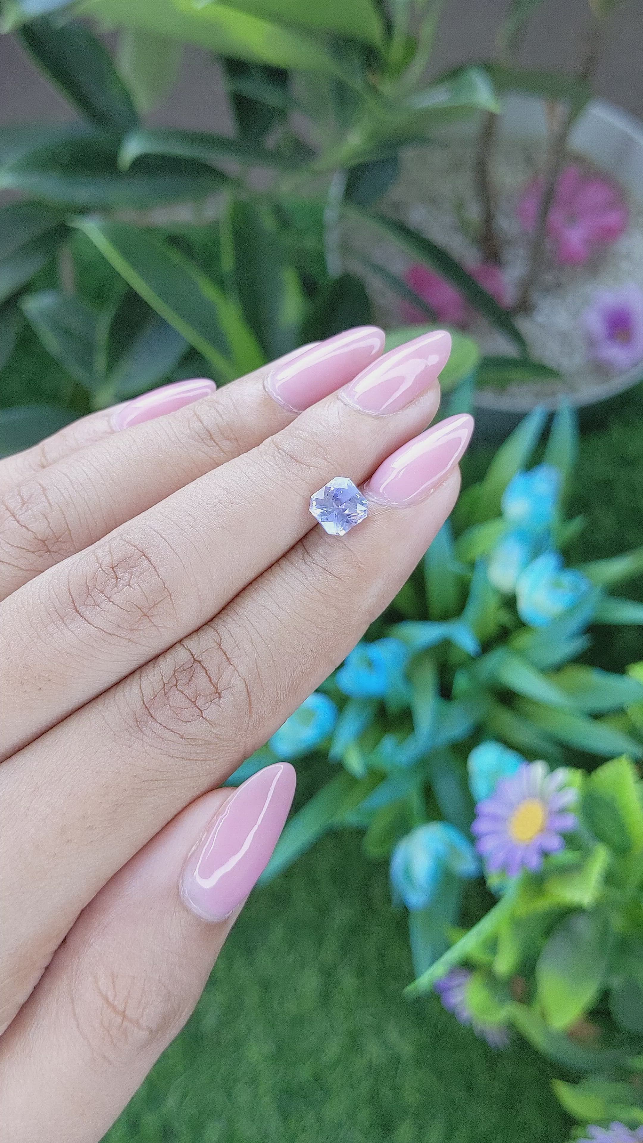 1.55 Ct. Blue Sapphire from Madagascar Size Video