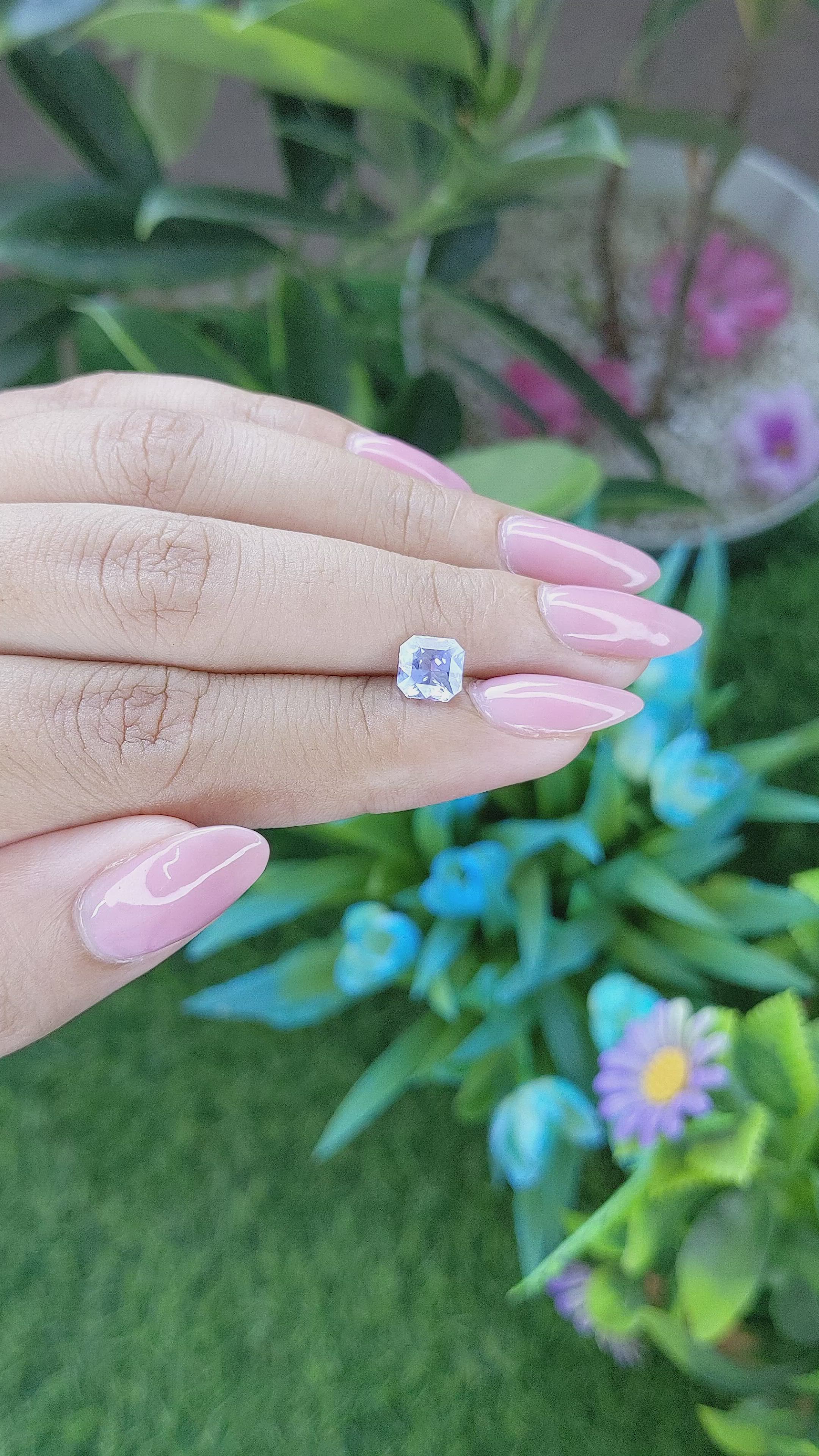 1.55 Ct. Blue Sapphire from Madagascar Size Video