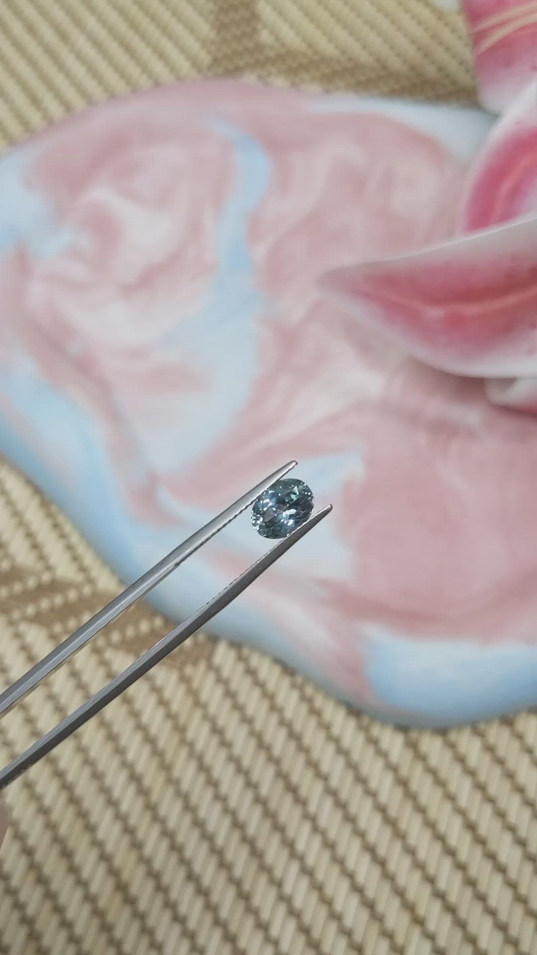 1.85 Ct. Bluish Green Sapphire from Montana Size Video