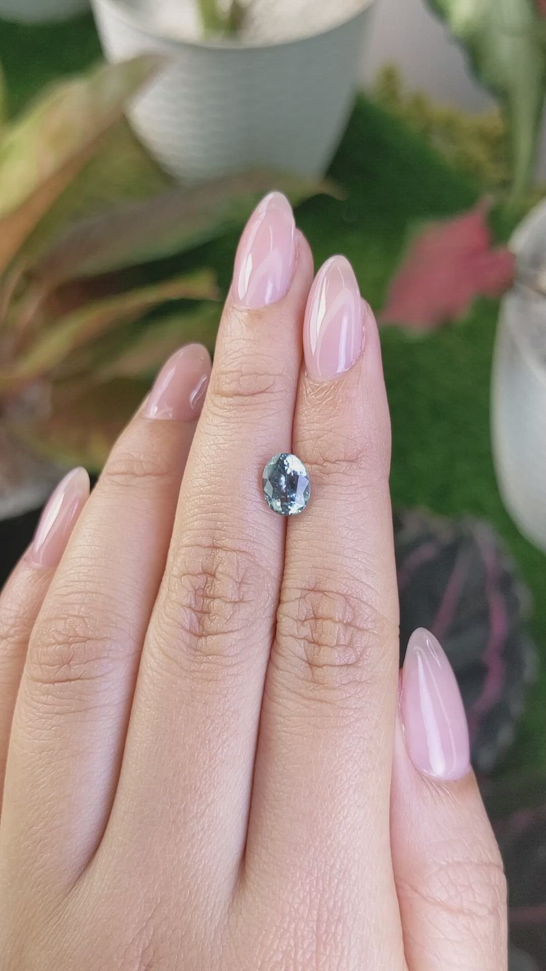 1.85 Ct. Bluish Green Sapphire from Montana Size Video