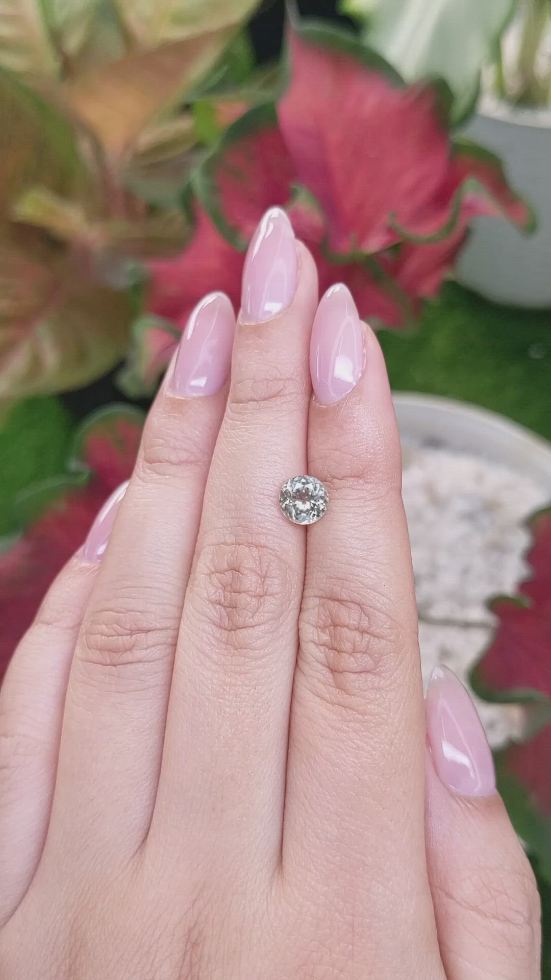 1.27 Ct. Yellowish Green Sapphire from Montana Size Video