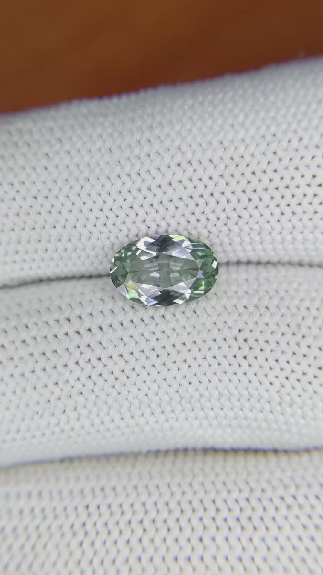 1.90 Ct. Green Sapphire from Montana Size Video