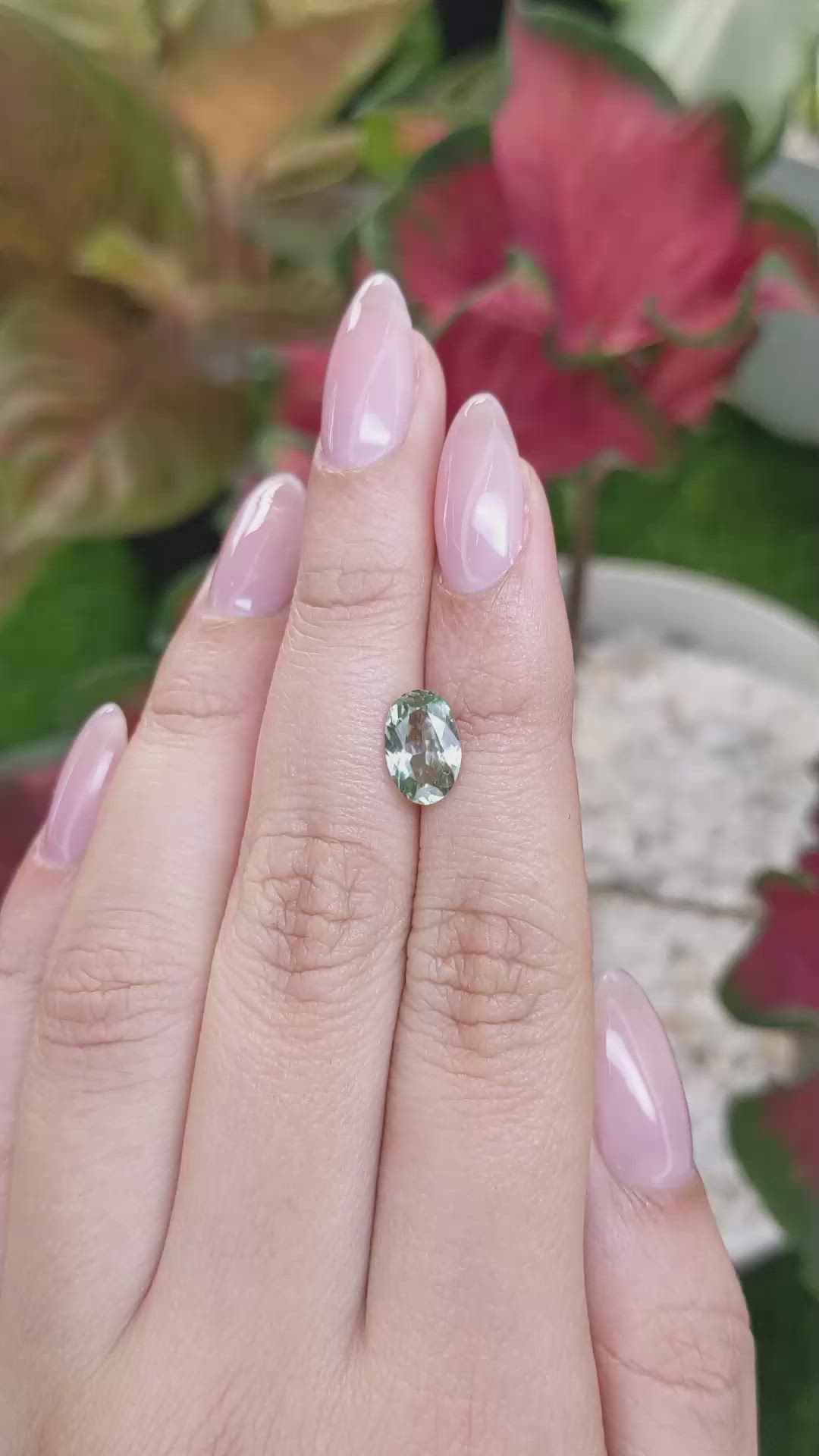 1.90 Ct. Green Sapphire from Montana Size Video