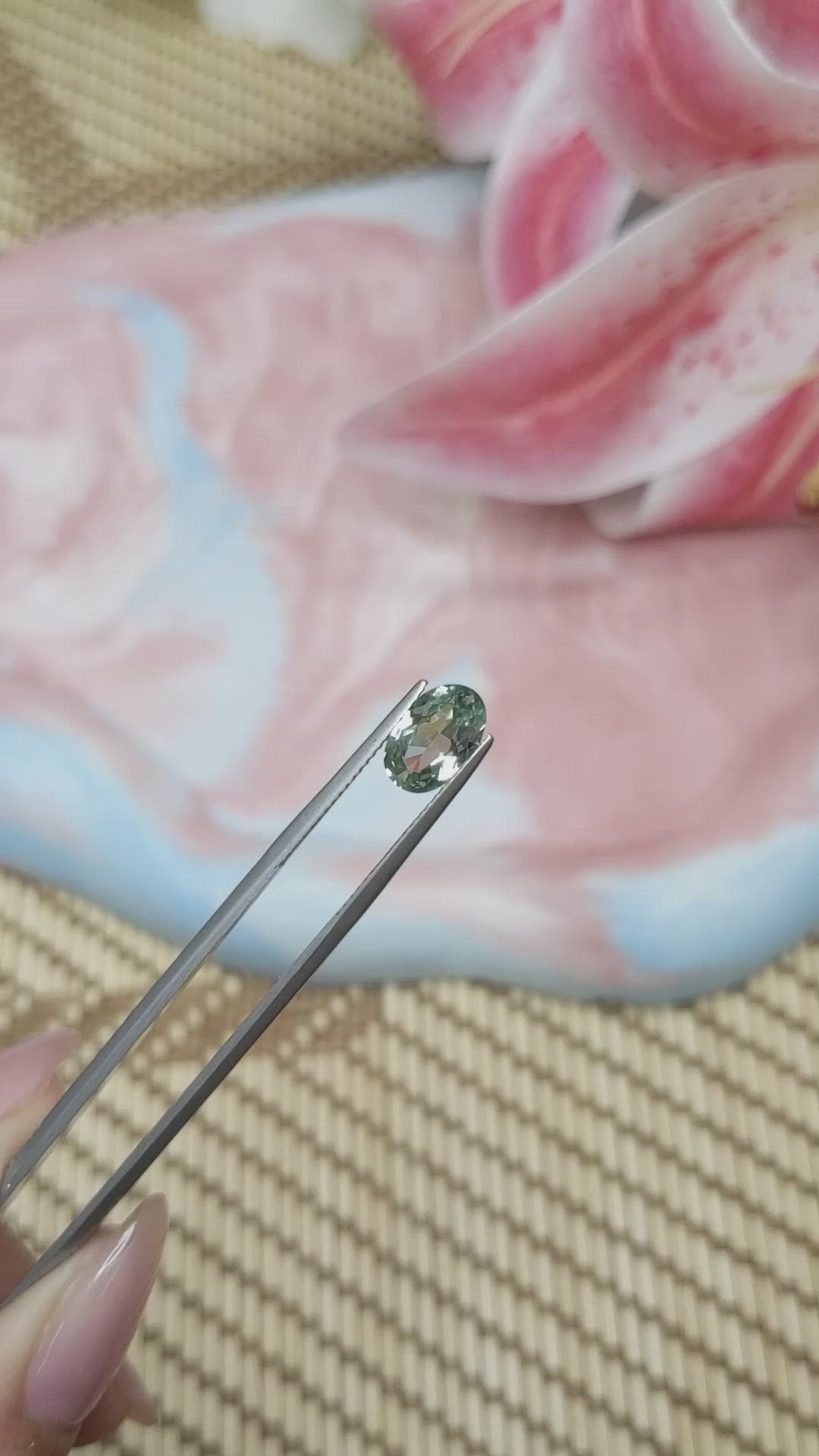 1.90 Ct. Green Sapphire from Montana Size Video