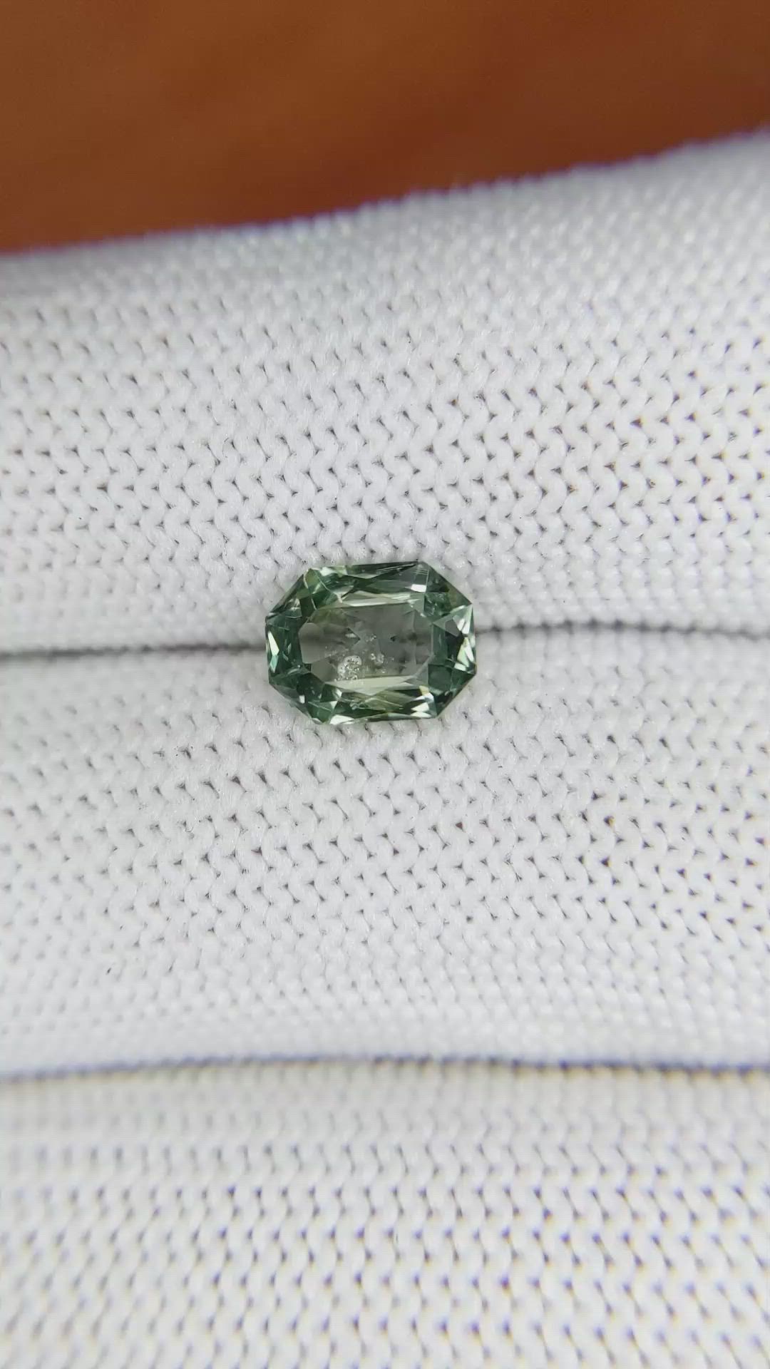 1.44 Ct. Green Sapphire from Montana Size Video