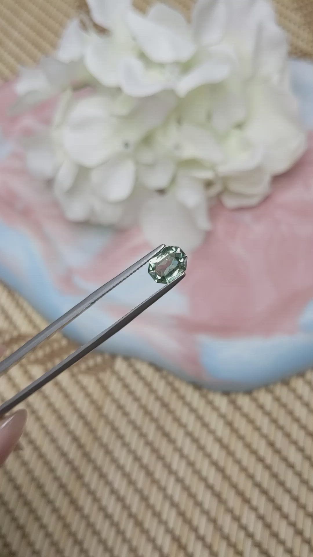 1.44 Ct. Green Sapphire from Montana Size Video