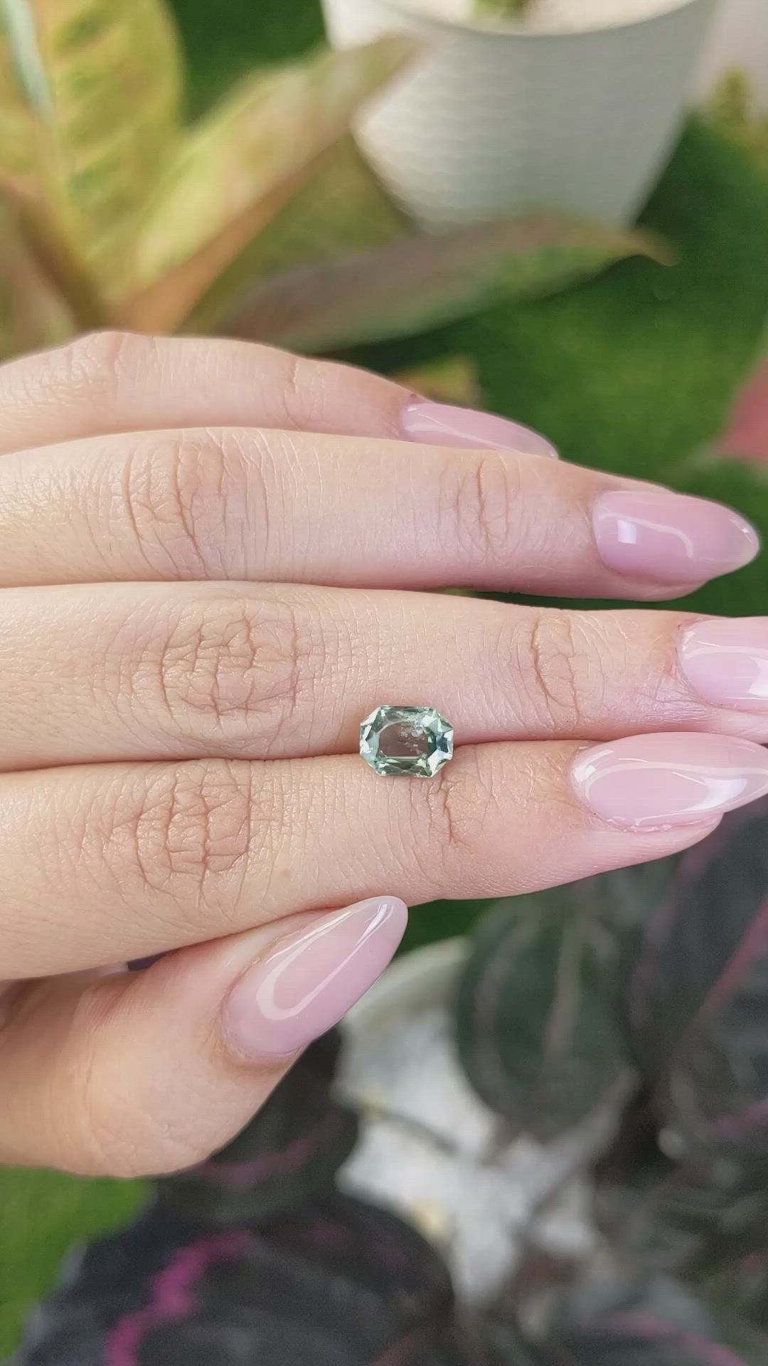 1.44 Ct. Green Sapphire from Montana Size Video