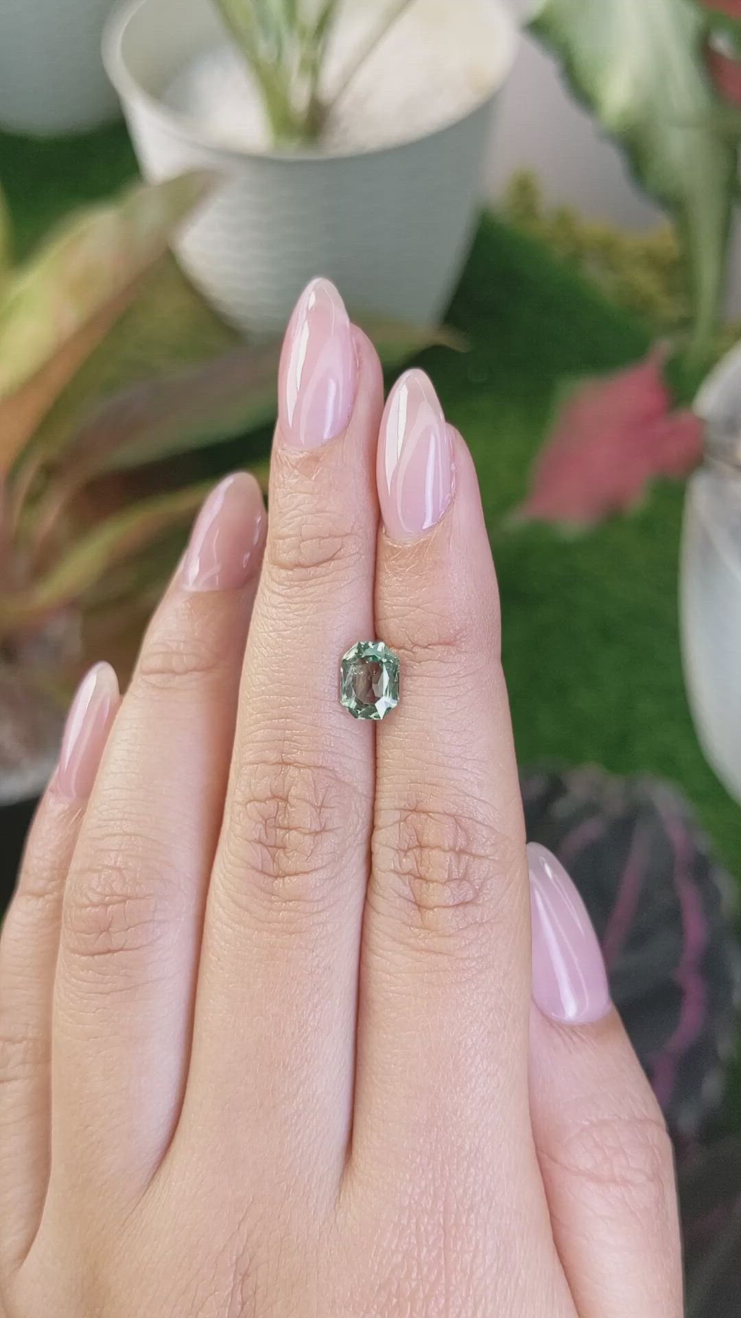 1.44 Ct. Green Sapphire from Montana Size Video