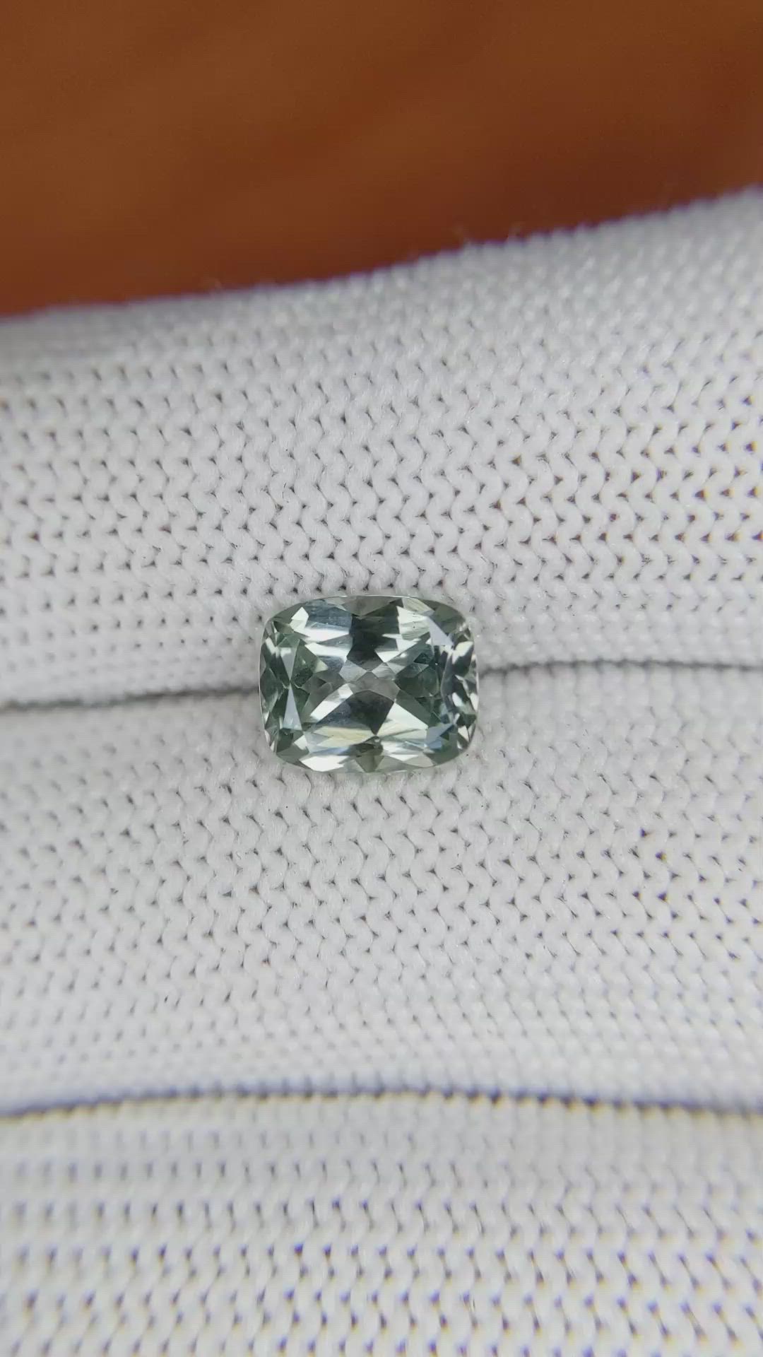 2.06 Ct. Bluish Green Sapphire from Montana Size Video