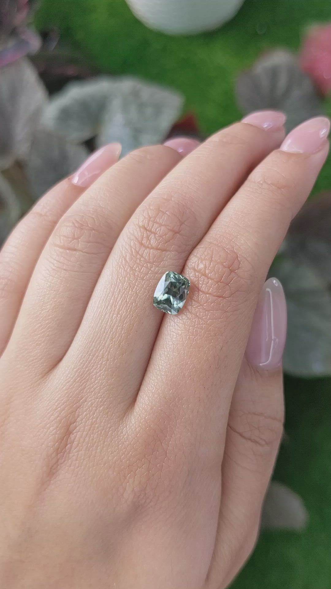 2.18 Ct. Green Sapphire from Montana Size Video