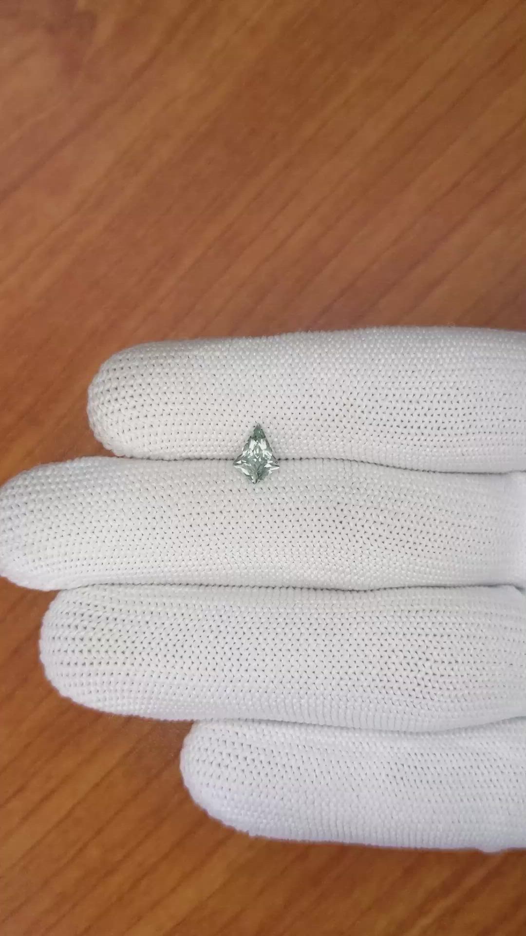 0.96 Ct. Bluish Green Sapphire from Montana Size Video